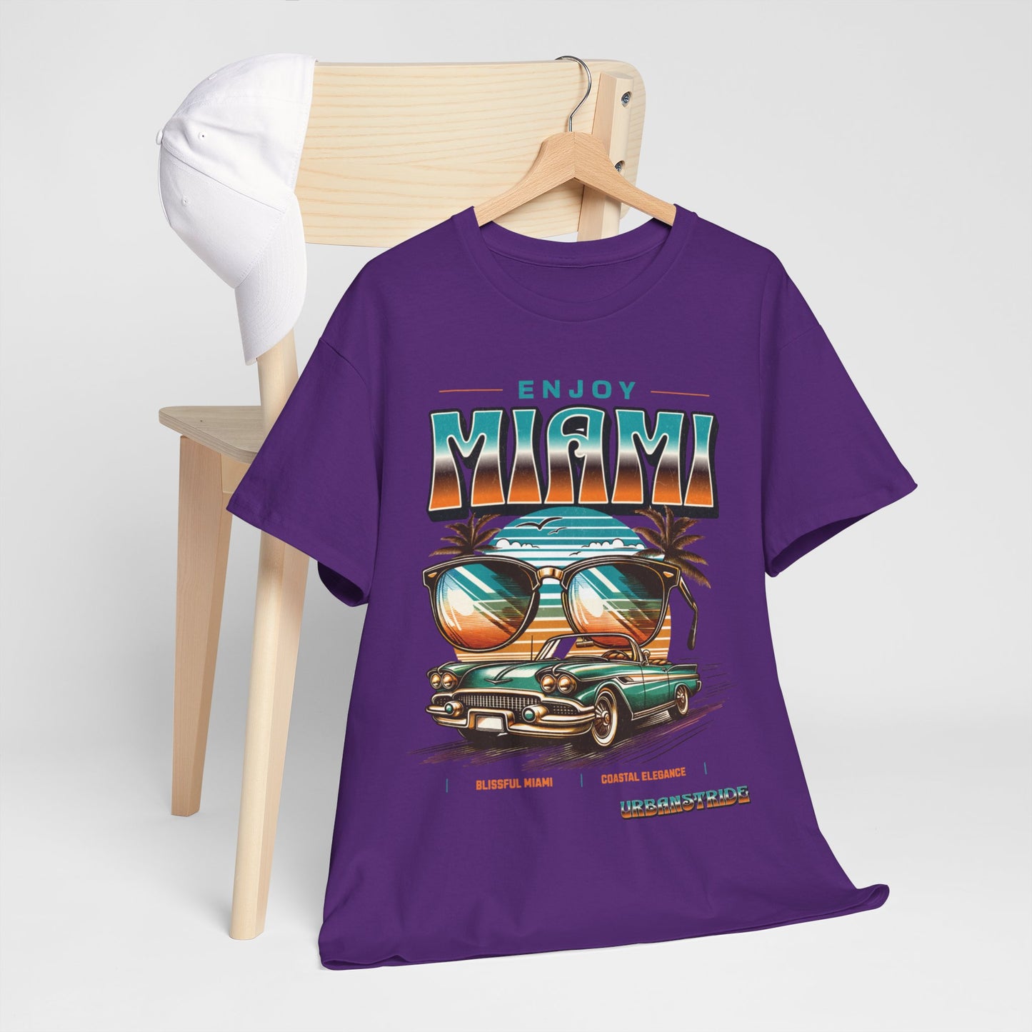 T-shirt con scritta" Enjoy Miami "