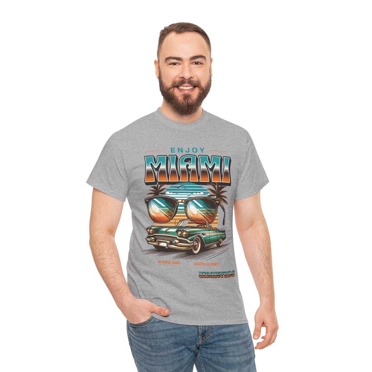 T-shirt con scritta" Enjoy Miami "