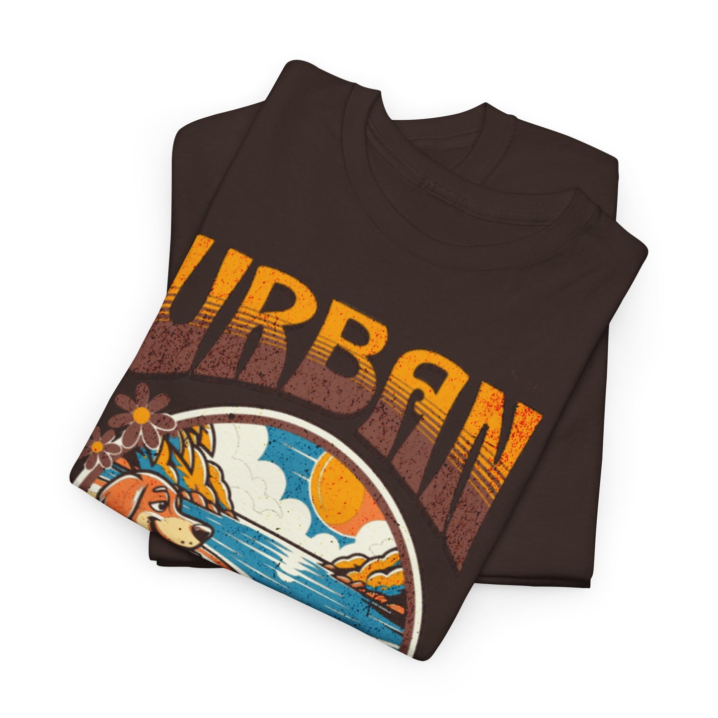T-shirt con scritta "Urbanstride" e cane
