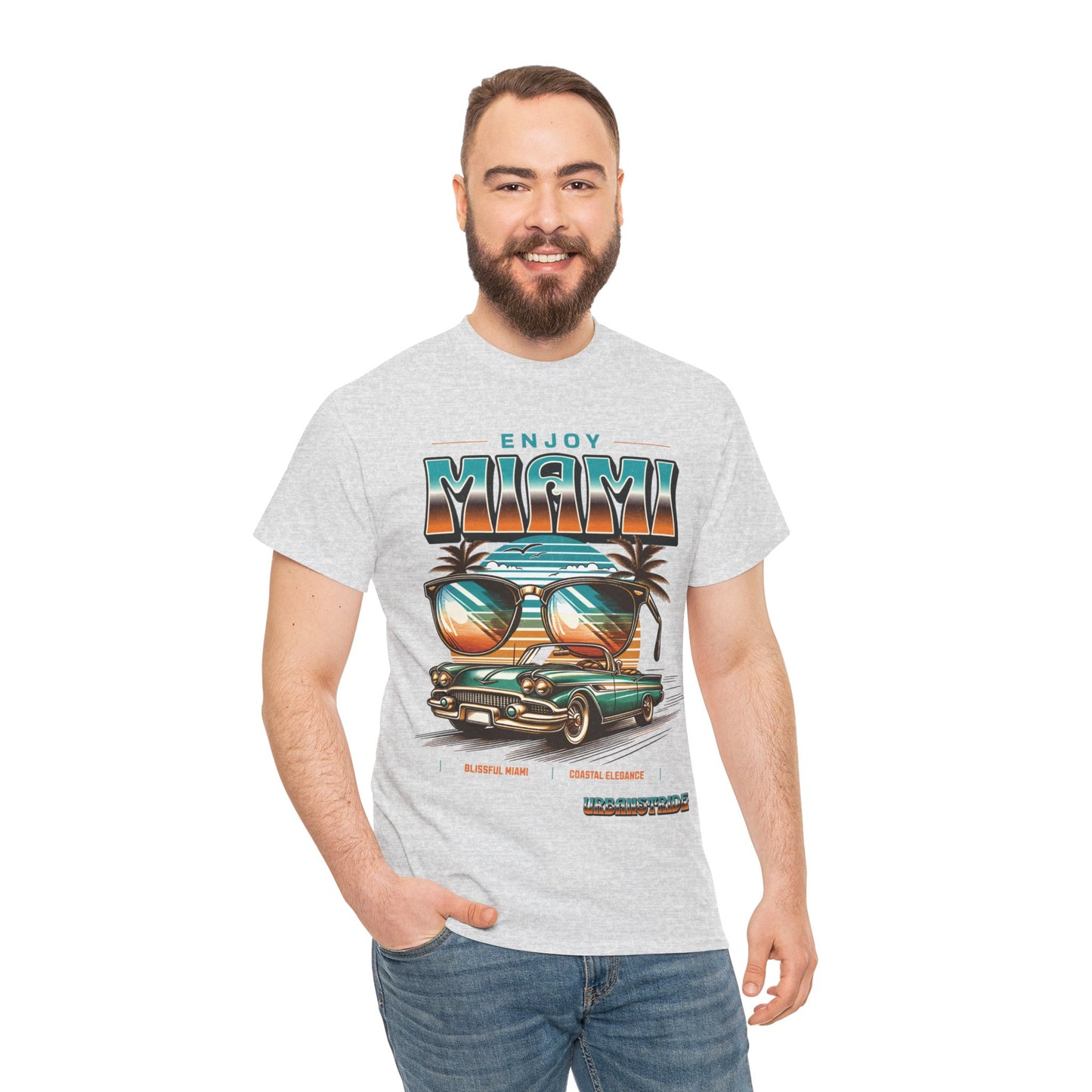 T-shirt con scritta" Enjoy Miami "