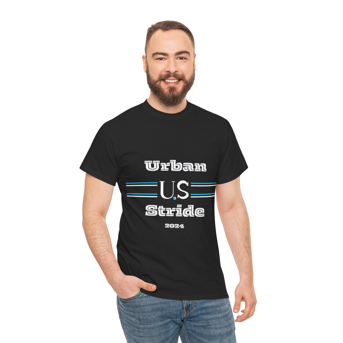 T-shirt con scritta "urbanstride " abbreviata U.S
