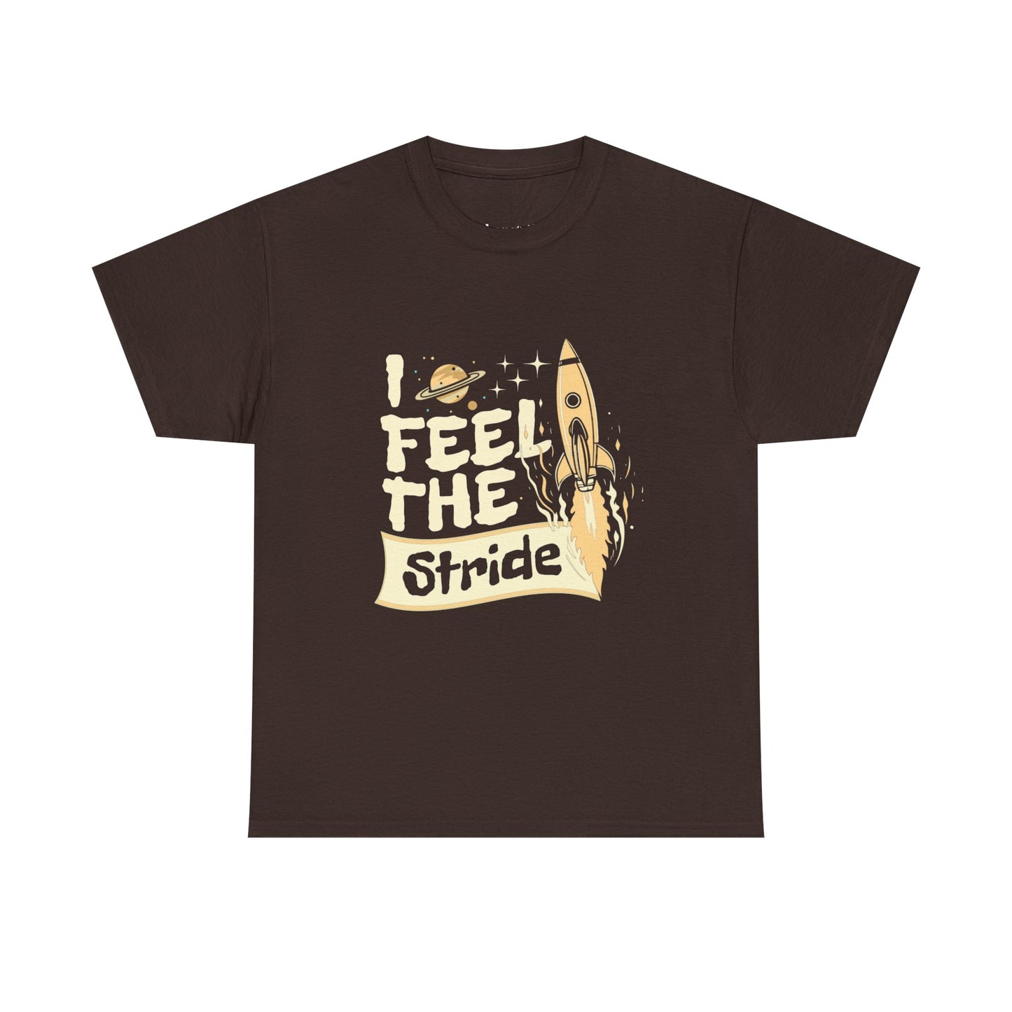 T-shirt con scritta "I feel the stride "