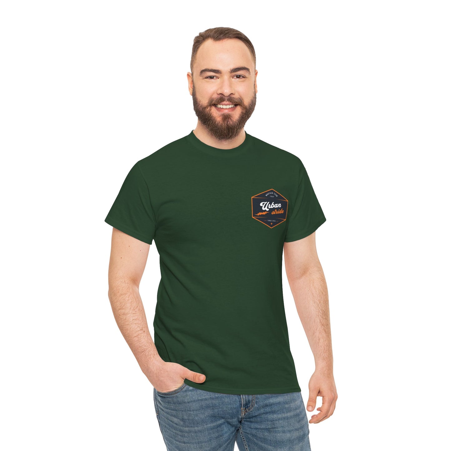 T-shirt Urban Stride® – Logo esagonale vintage in stile aviatore