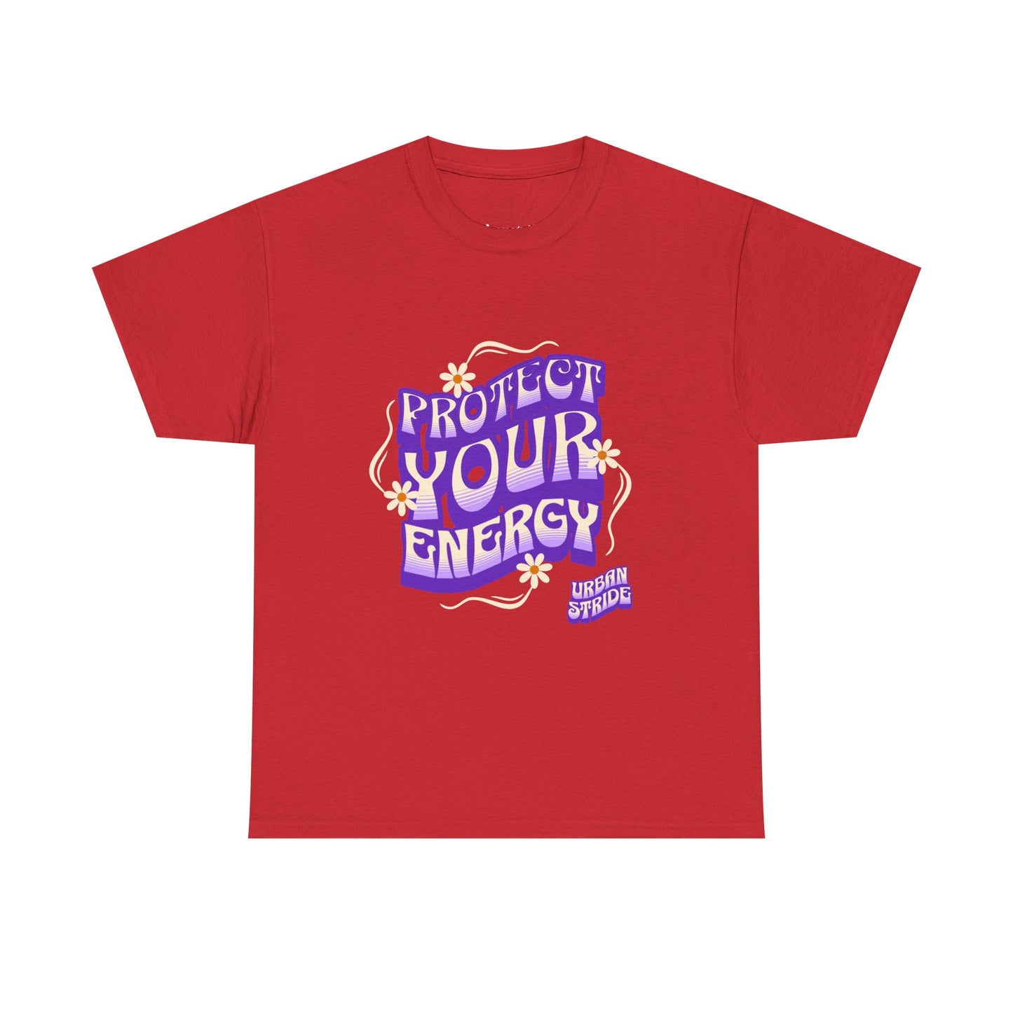 T-shirt con scritta "Protect your energy"