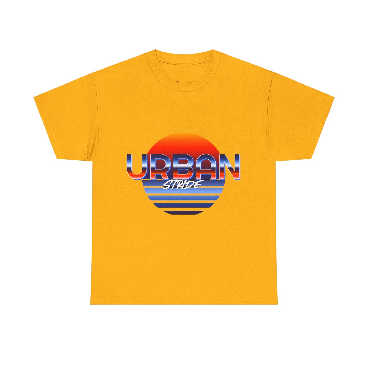 T-shirt con scritta "urbanstride" soleggiata