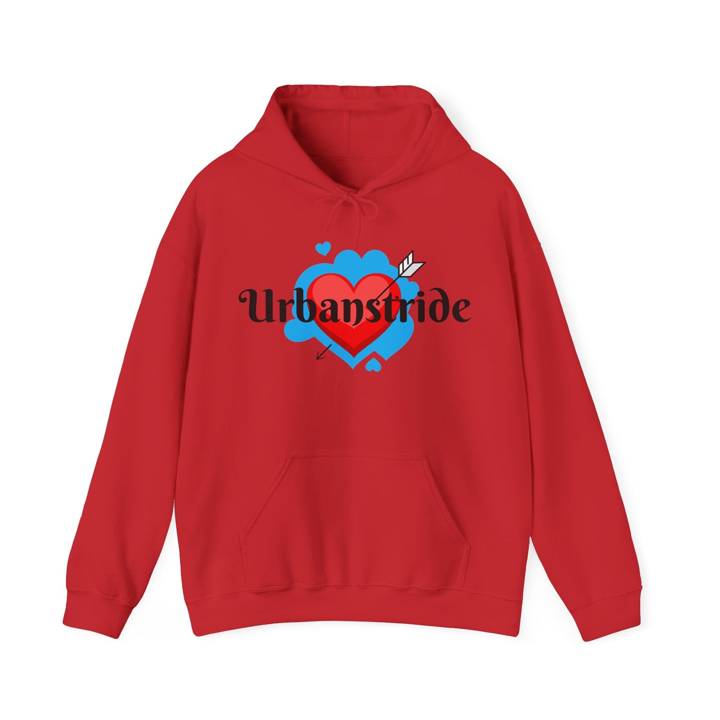 Felpa con logo "URBANSTRIDE" e cuore