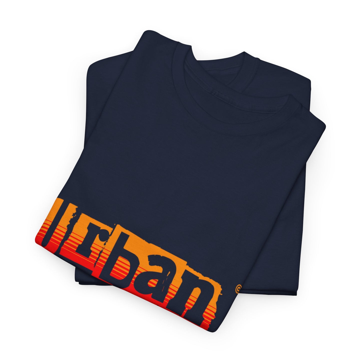 T-shirt con scritta "Urban Stride" sfumata arancio-rosso