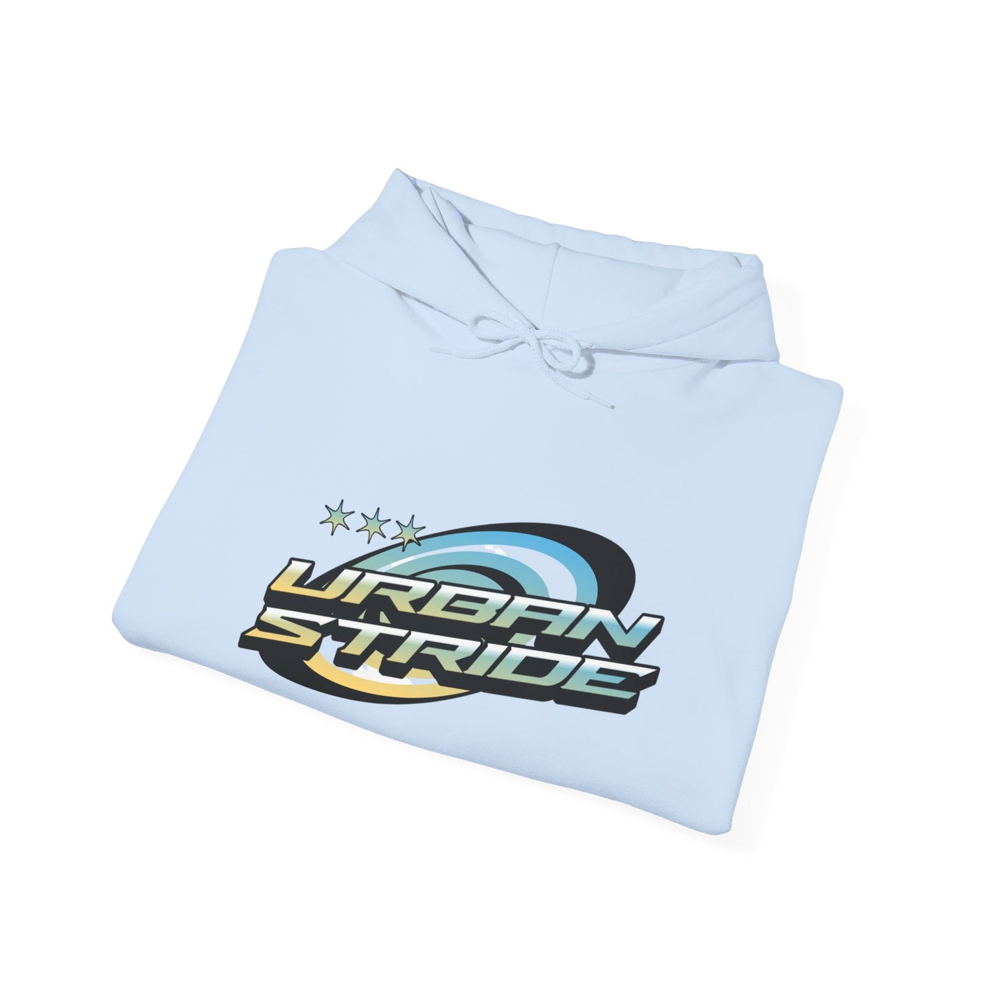 Felpa con scritta "Urbanstride" stile 3d