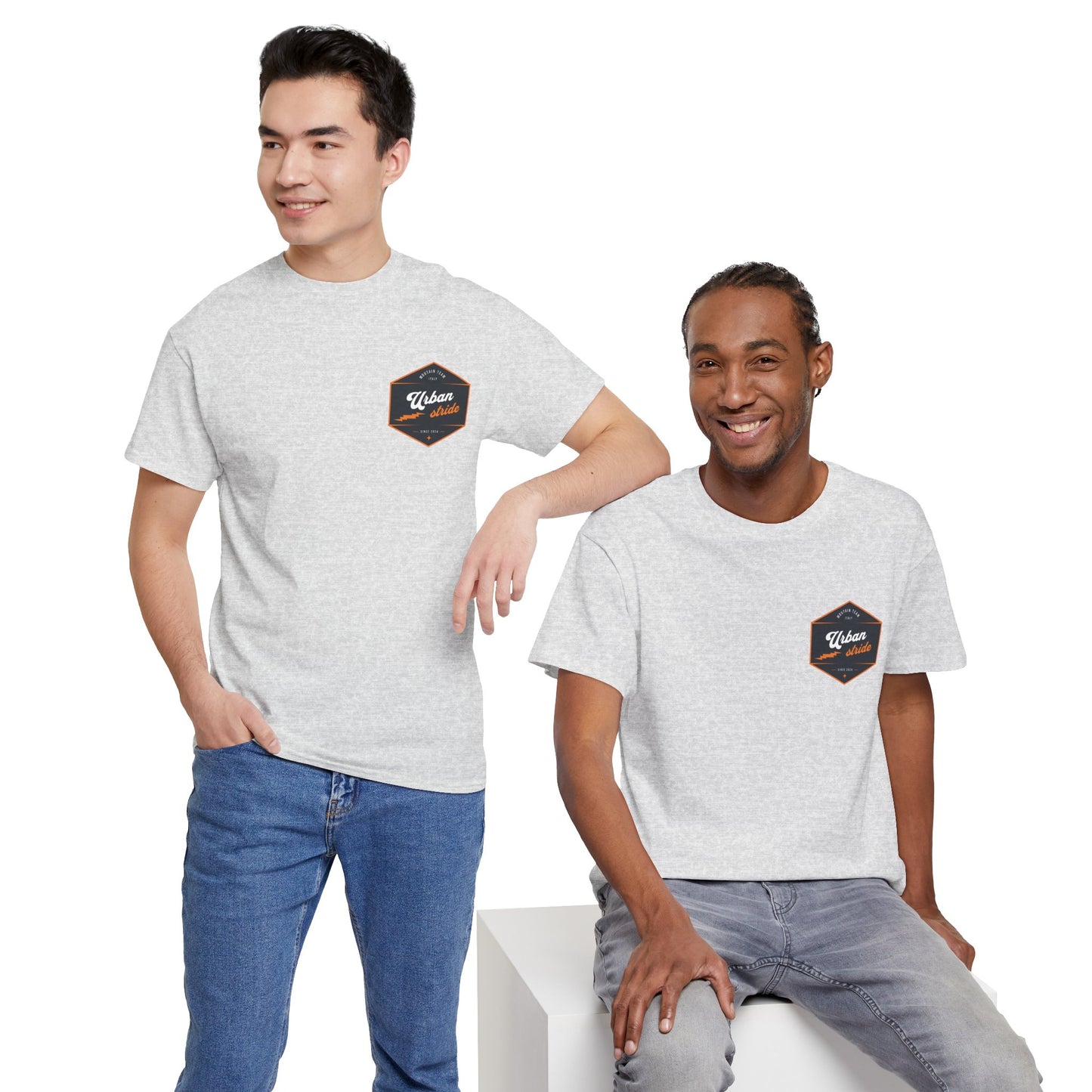 T-shirt Urban Stride® – Logo esagonale vintage in stile aviatore