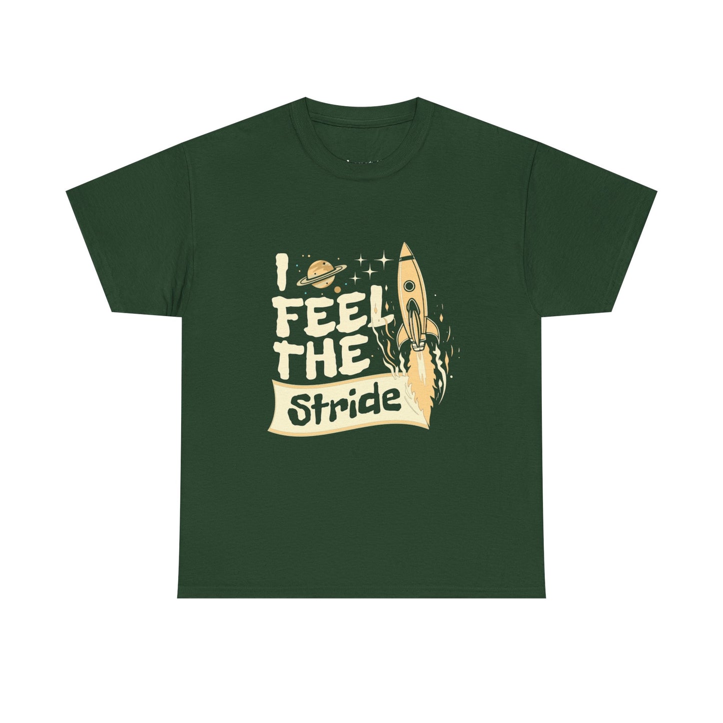 T-shirt con scritta "I feel the stride "