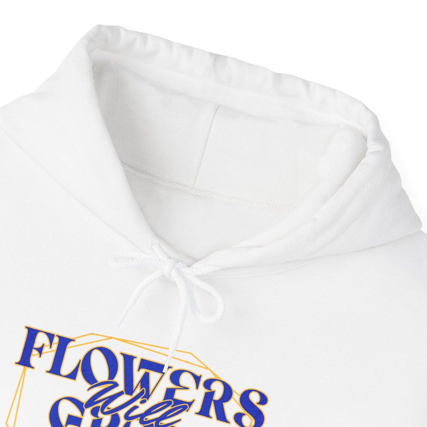 Felpa con scritta "Flowers will grow beauty"