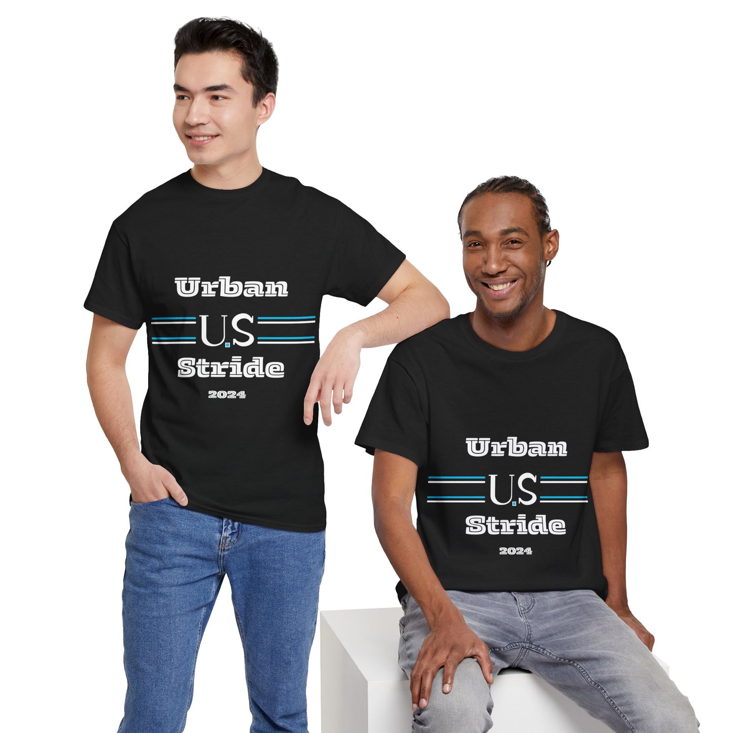 T-shirt con scritta "urbanstride " abbreviata U.S