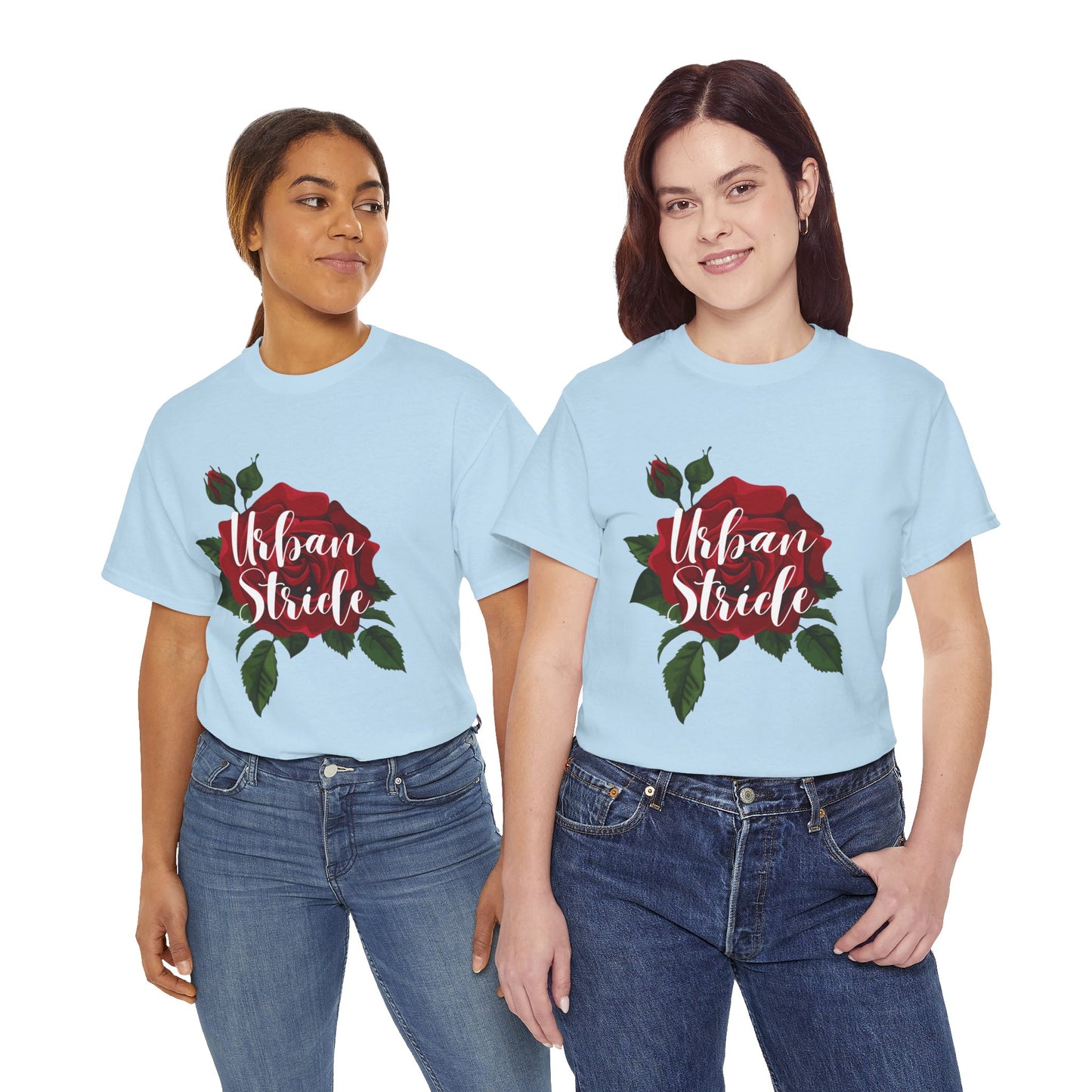 T-shirt con scritta "UrbanStride Vintage Flower
