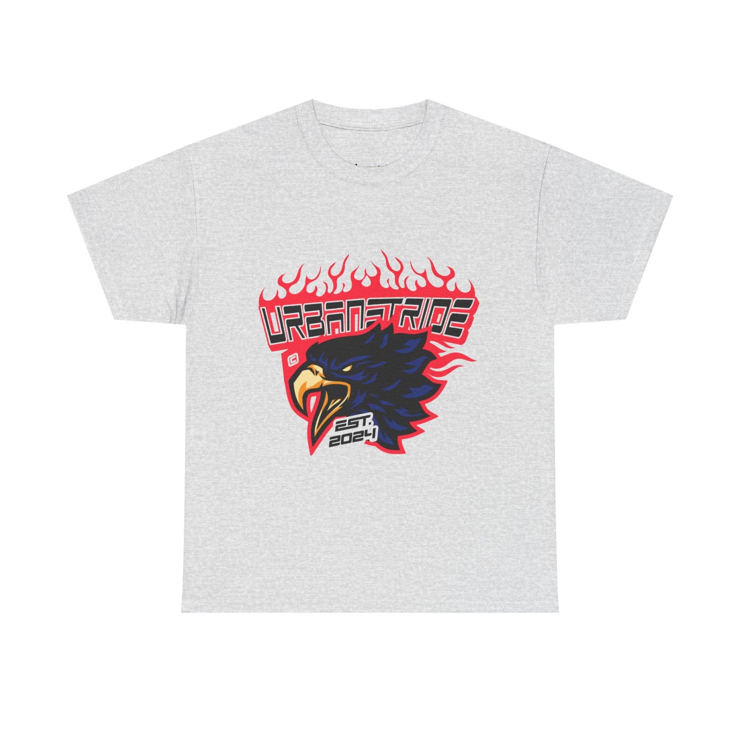 T-shirt con scritta "Urbanstride" e aquila