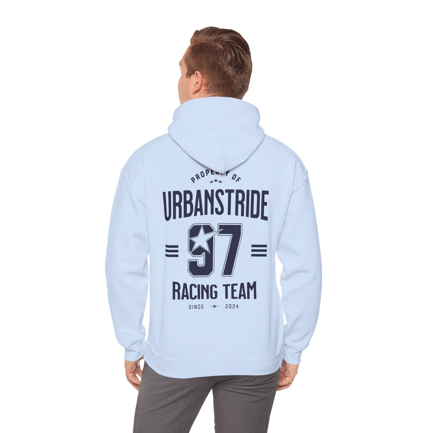 Felpa con scritta "Property of urbanstride 97 racing team since 2024"