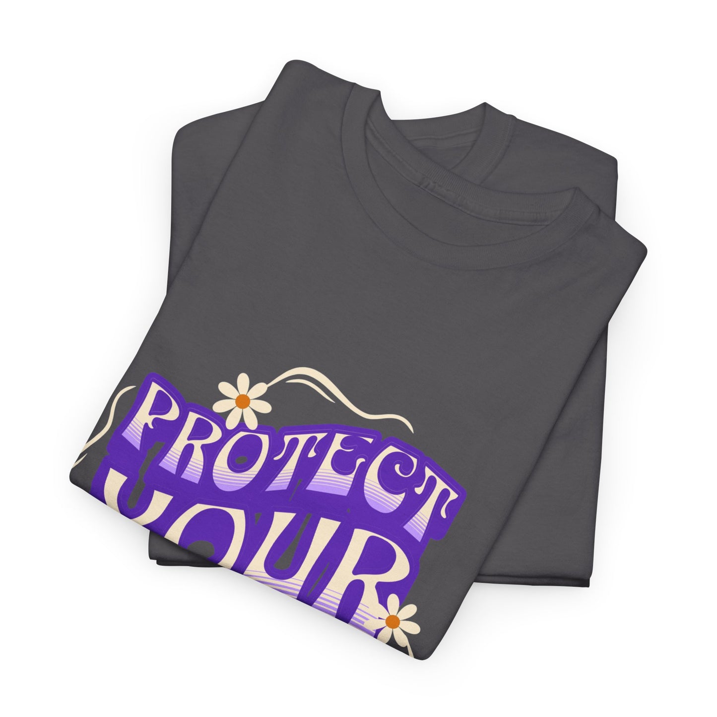 T-shirt con scritta "Protect your energy"