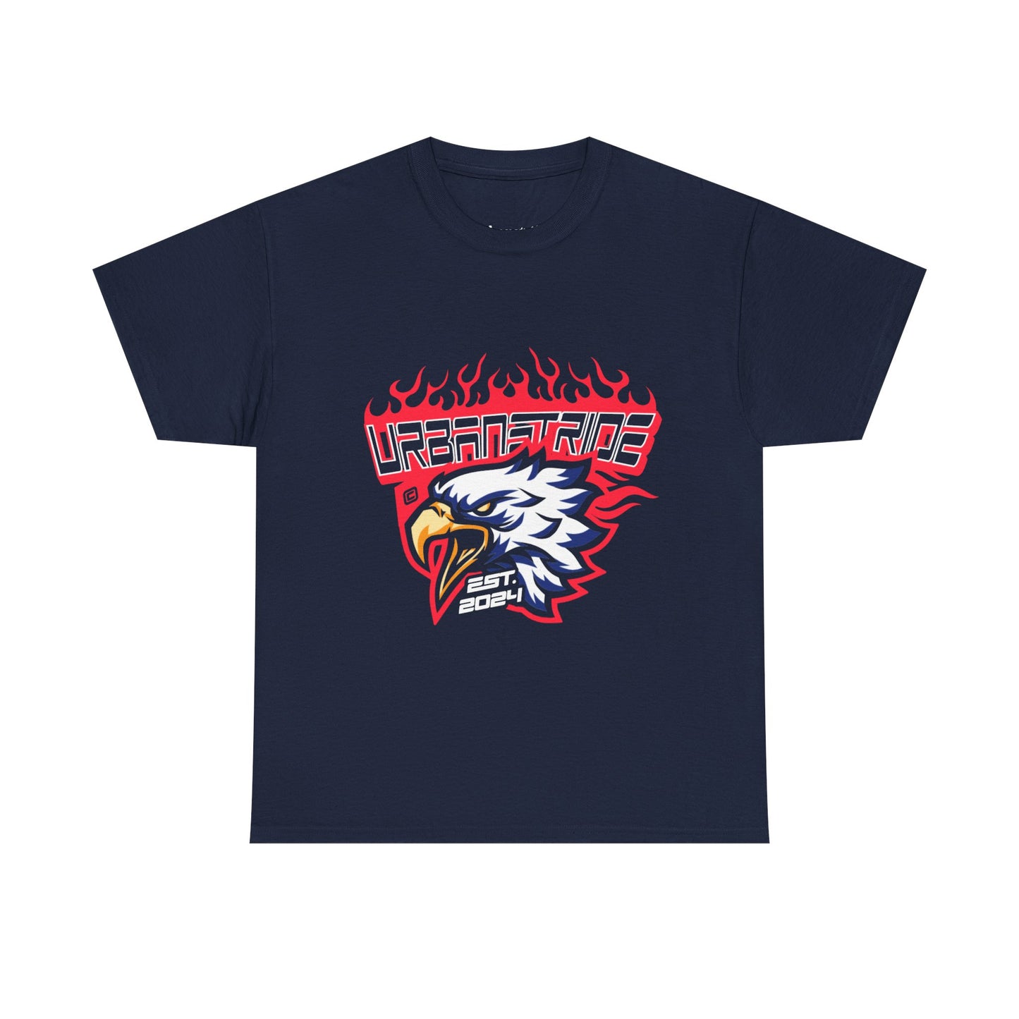 T-shirt con scritta "Urbanstride" e aquila