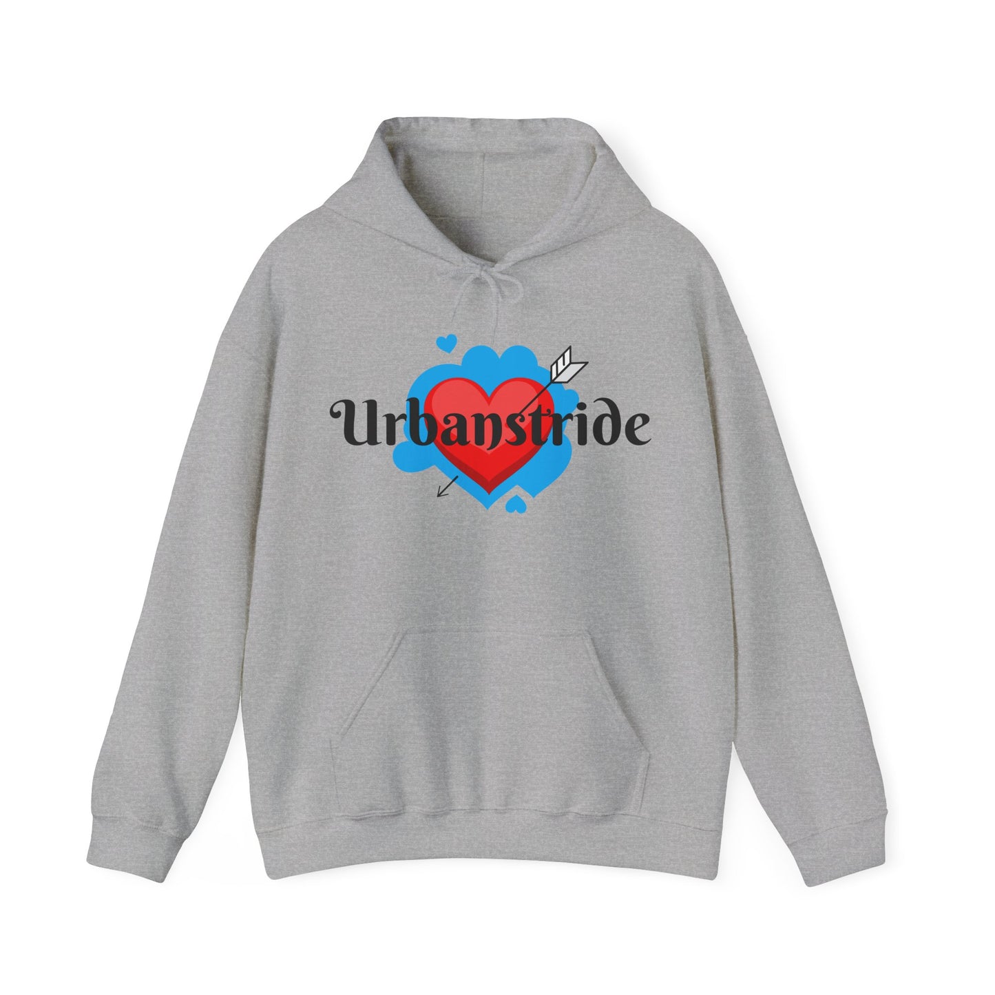 Felpa con logo "URBANSTRIDE" e cuore