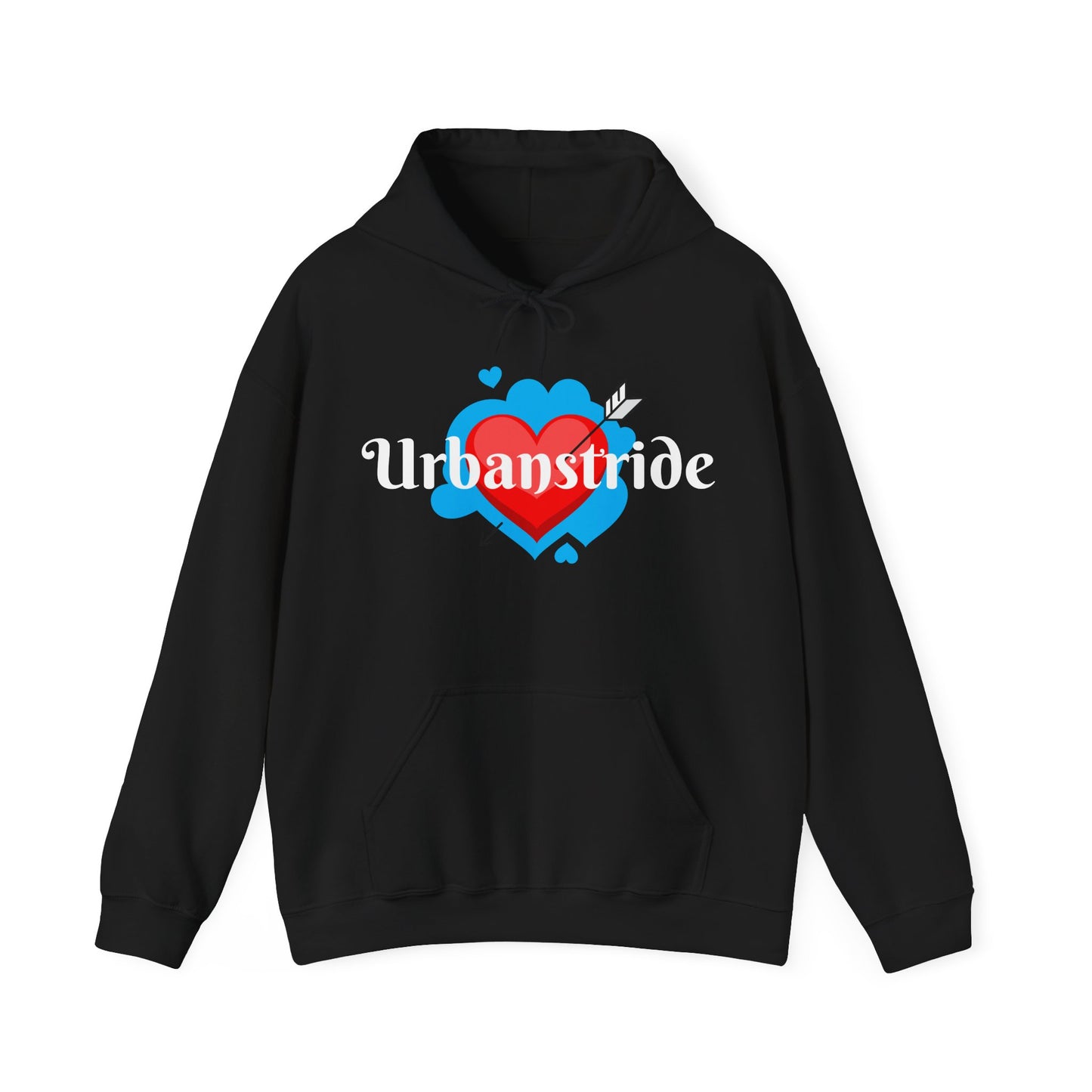 Felpa con logo "URBANSTRIDE" e cuore