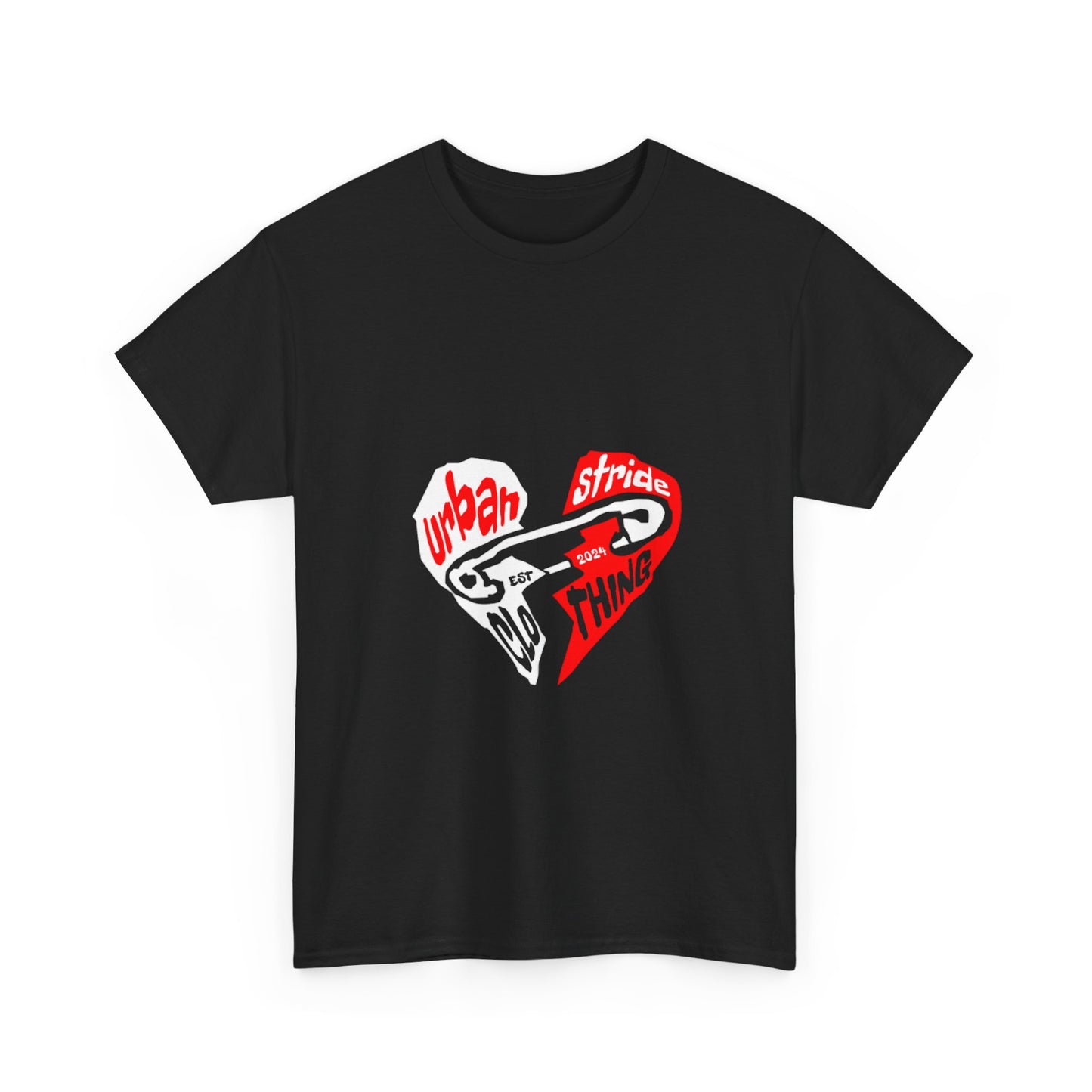 T-shirt con disegno cuore spezzato