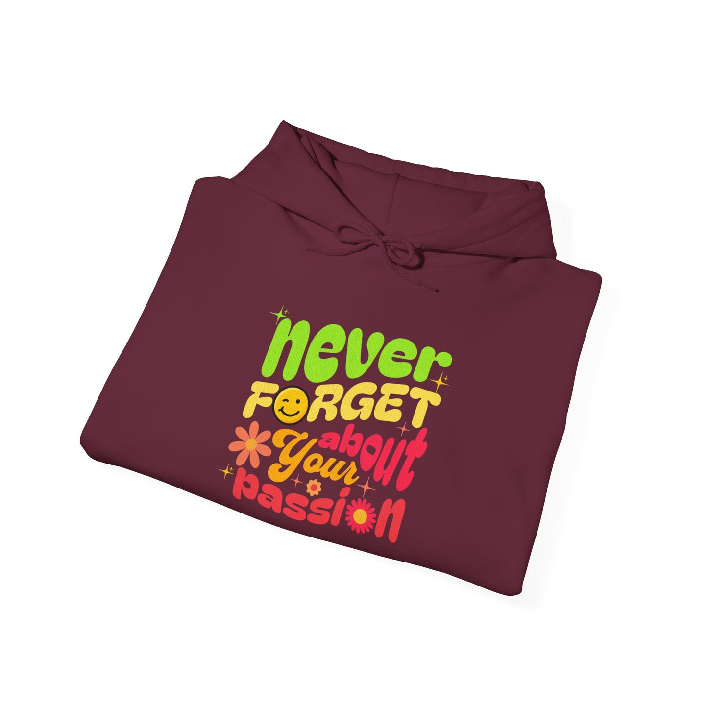 Felpa con scritta "Never forget about your passion"