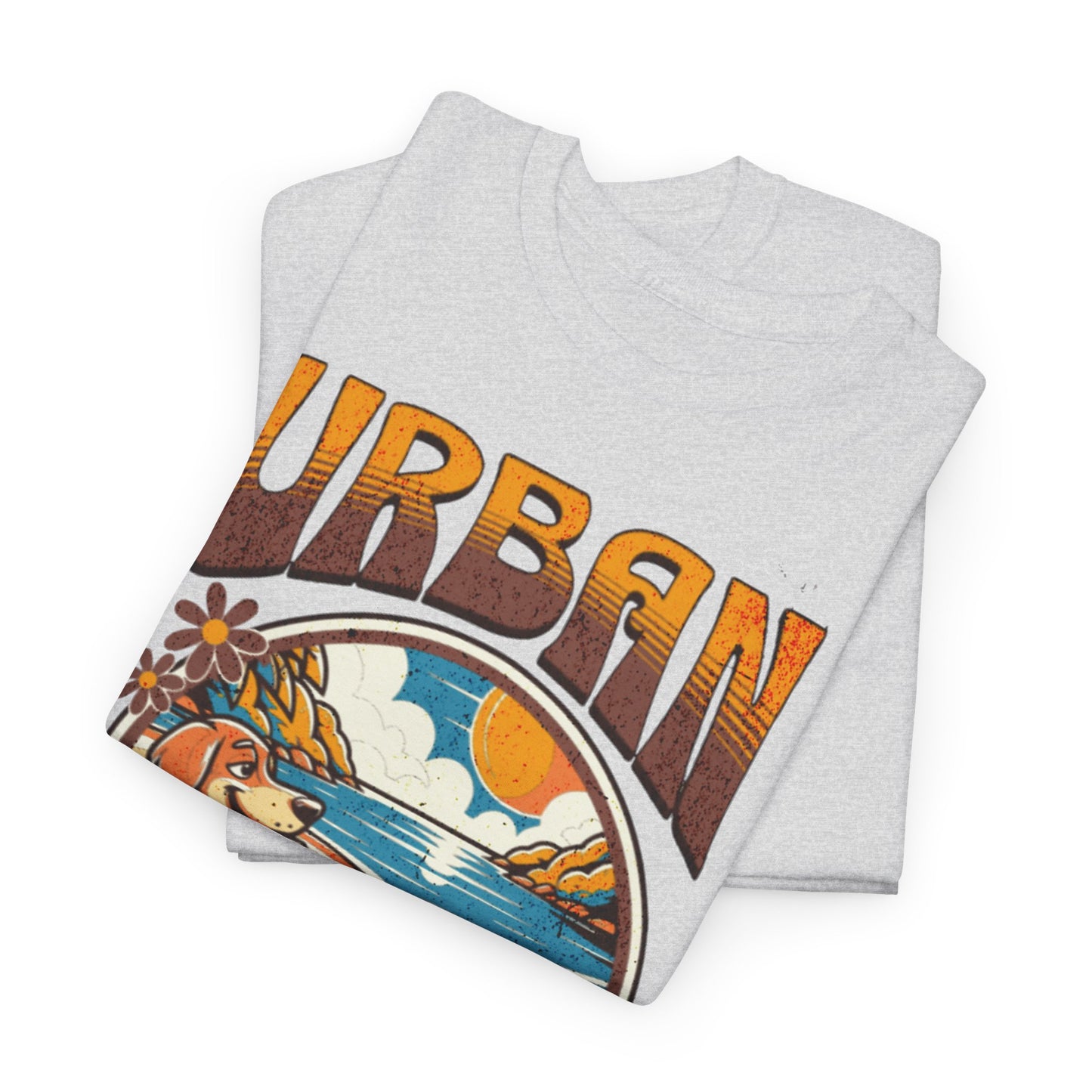 T-shirt con scritta "Urbanstride" e cane