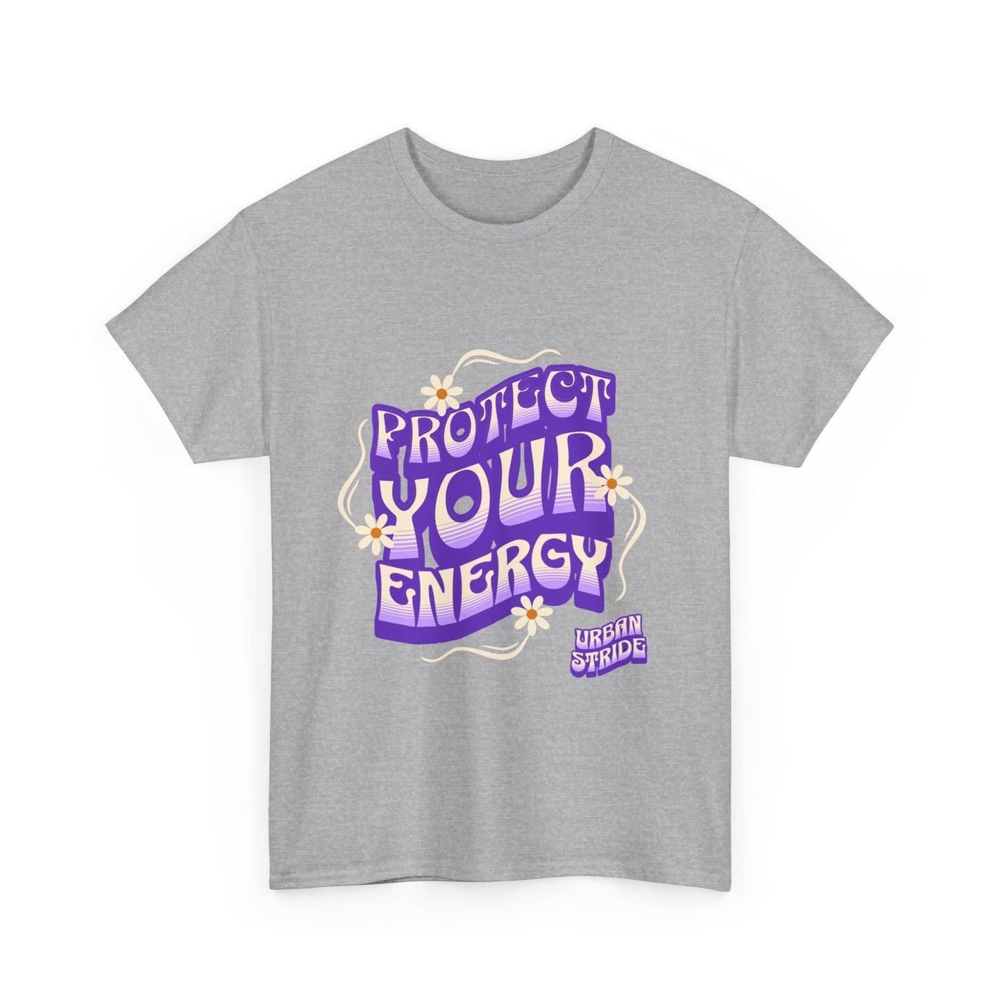 T-shirt con scritta "Protect your energy"