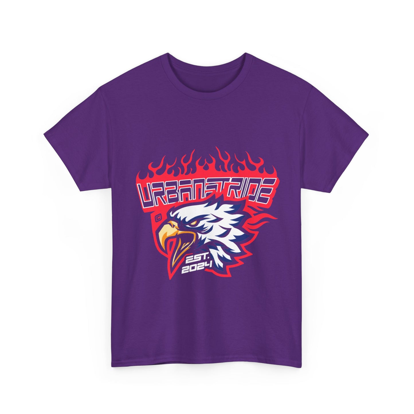 T-shirt con scritta "Urbanstride" e aquila