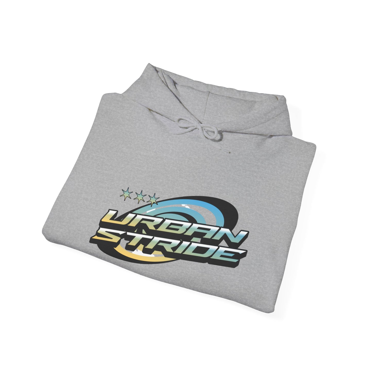 Felpa con scritta "Urbanstride" stile 3d