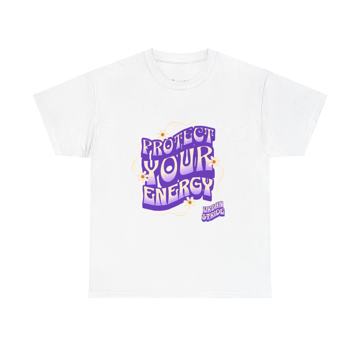 T-shirt con scritta "Protect your energy"