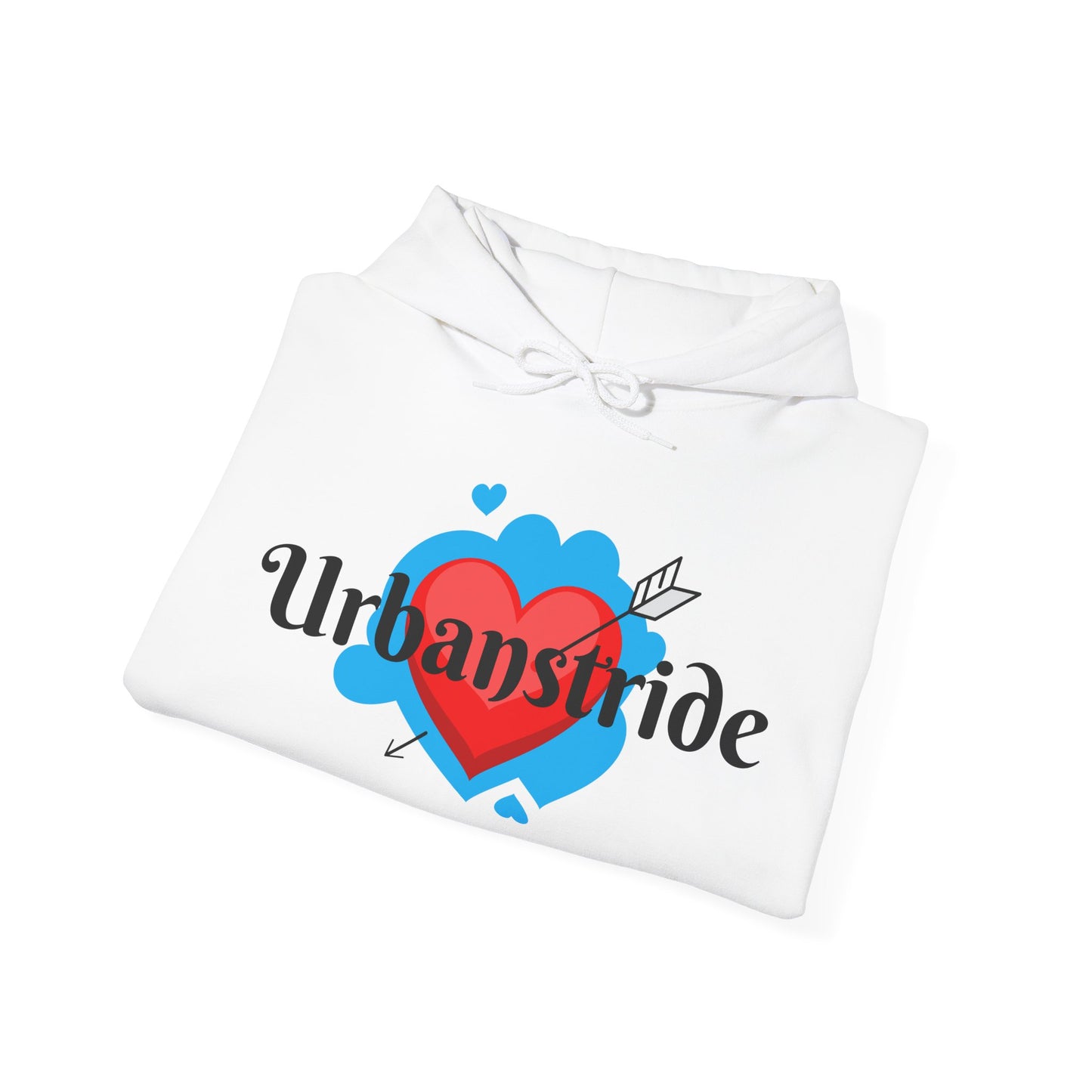 Felpa con logo "URBANSTRIDE" e cuore