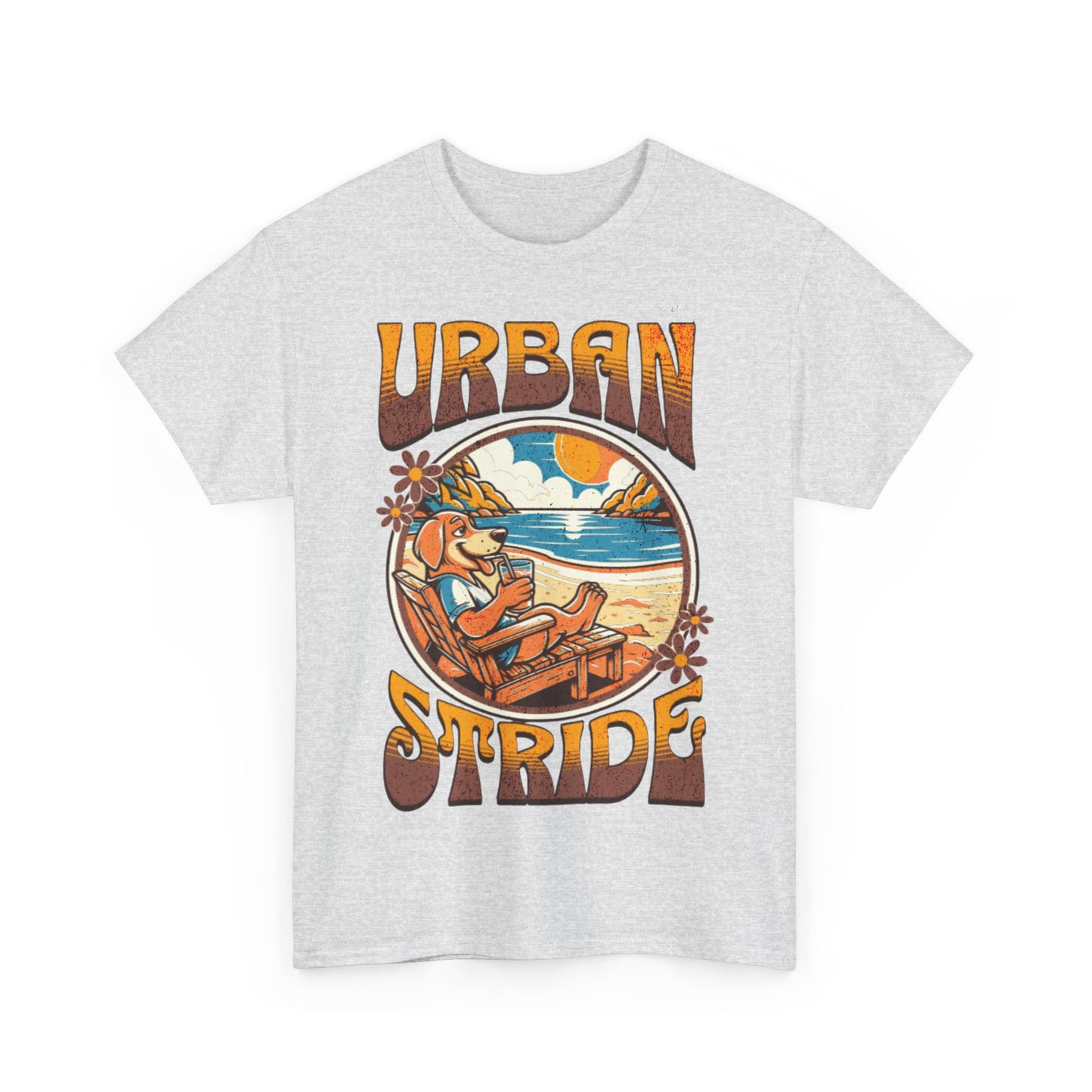 T-shirt con scritta "Urbanstride" e cane