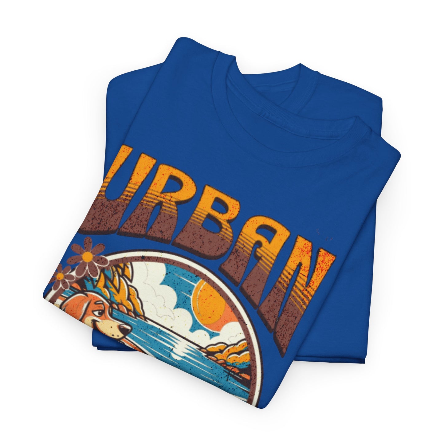 T-shirt con scritta "Urbanstride" e cane