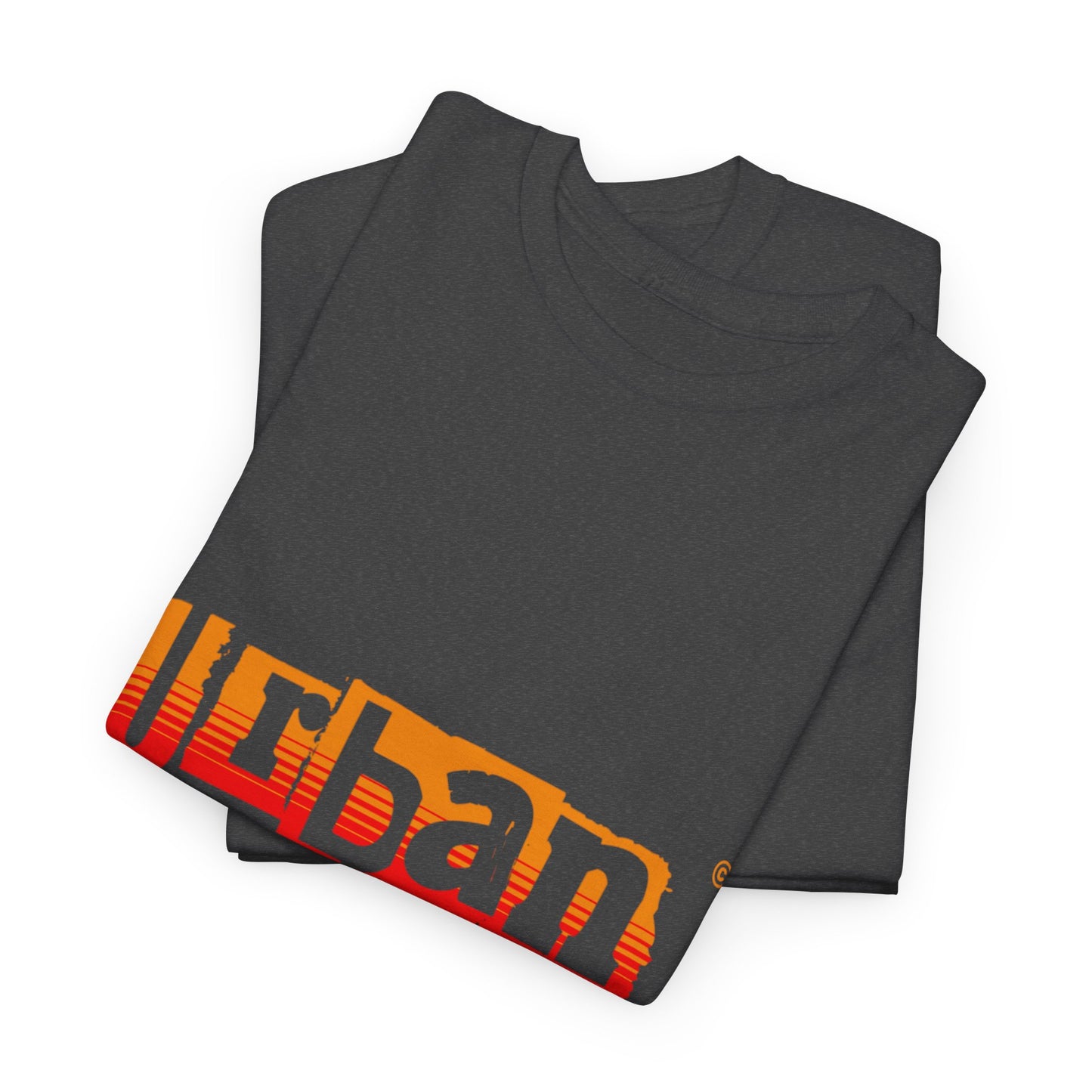 T-shirt con scritta "Urban Stride" sfumata arancio-rosso