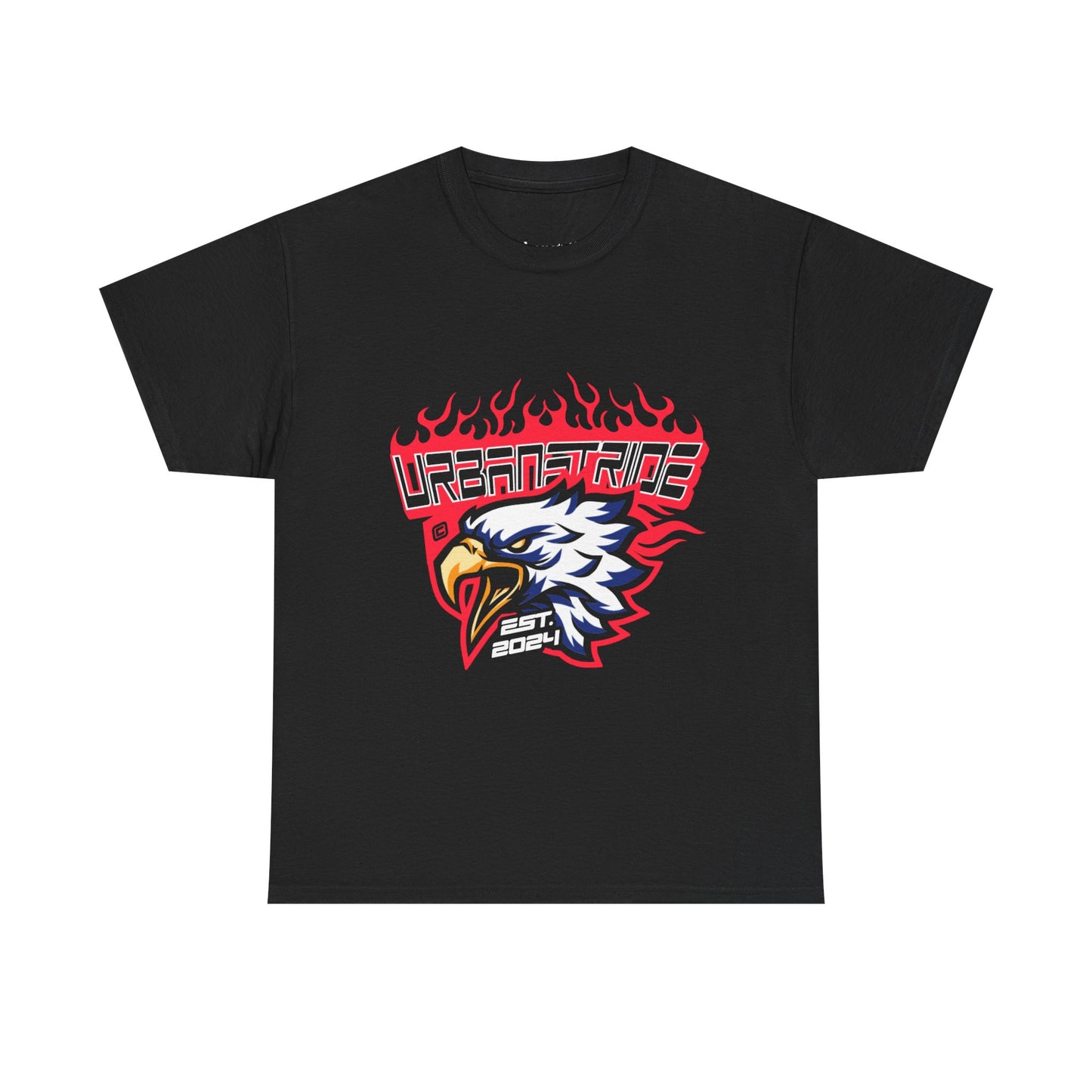 T-shirt con scritta "Urbanstride" e aquila