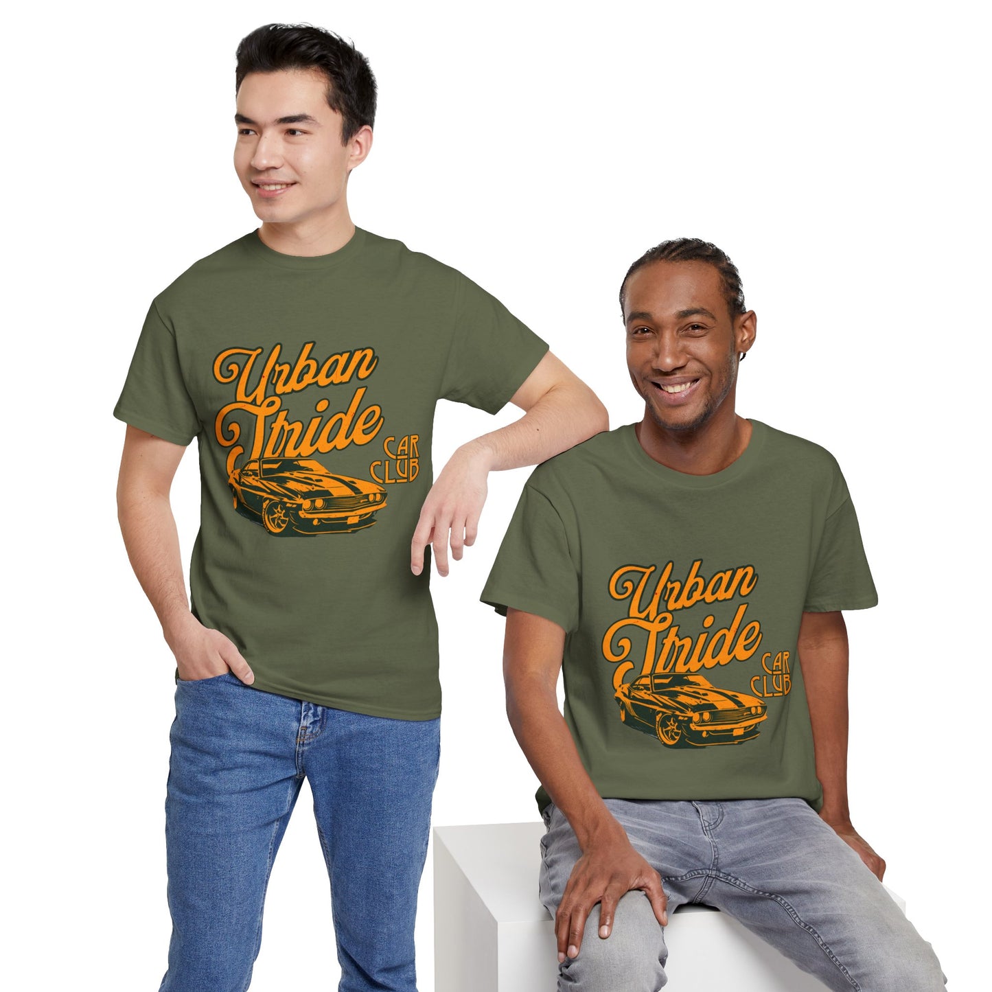T-shirt con scritta "Urbanstride car club"