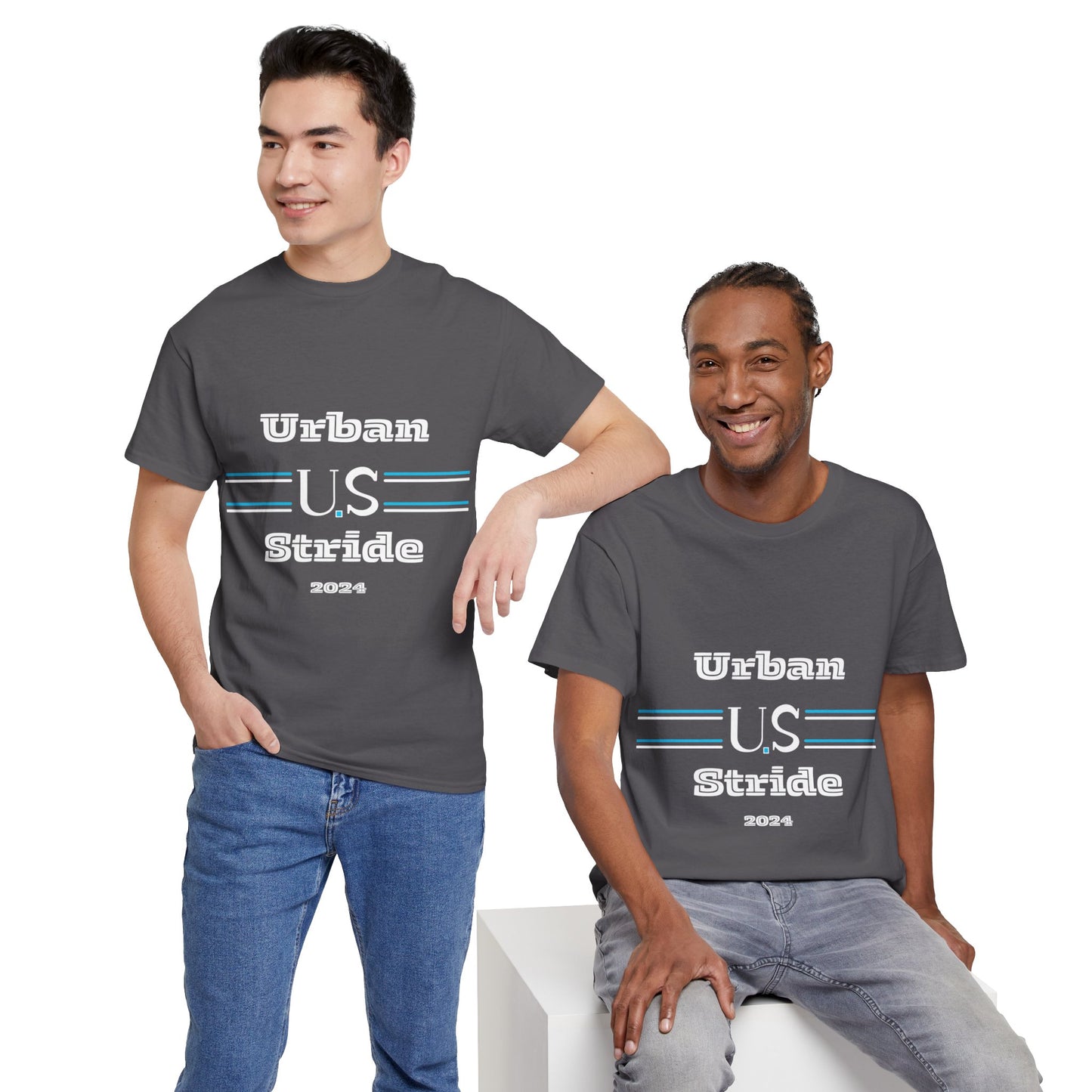 T-shirt con scritta "urbanstride " abbreviata U.S