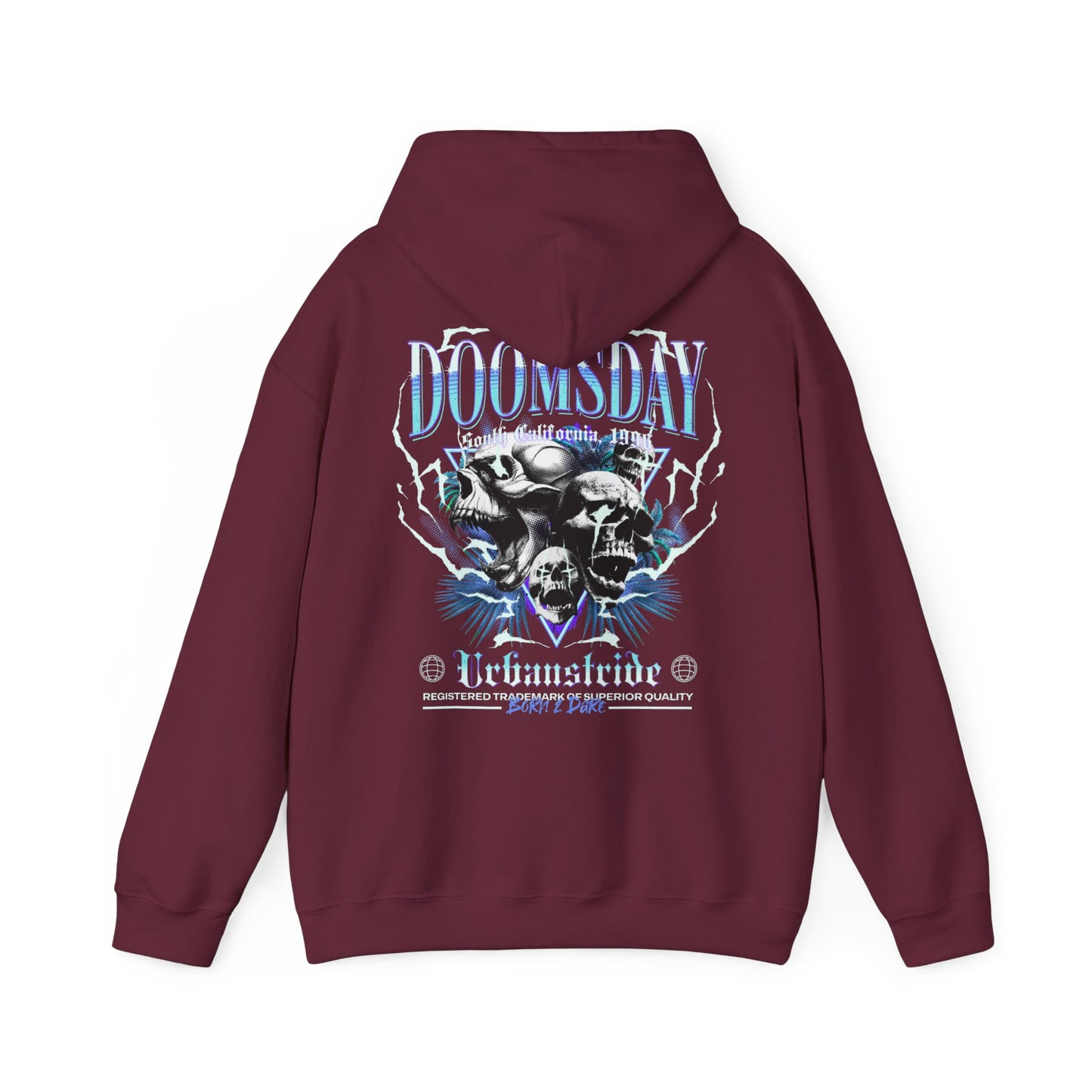 Felpa con scritta "Doomsday south california 1996"