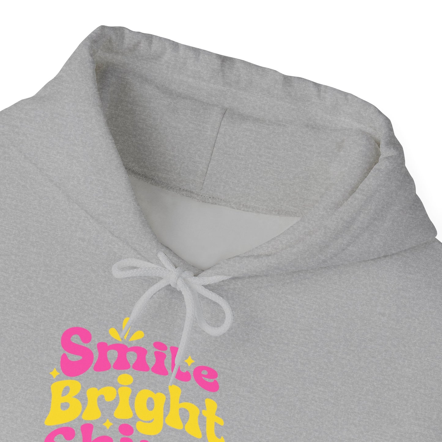 Felpa con scritta "Smile bright shine always"