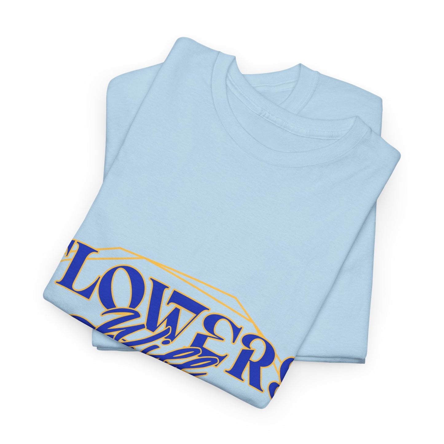 T-shirt con scritta "Flowers will growth beauty"