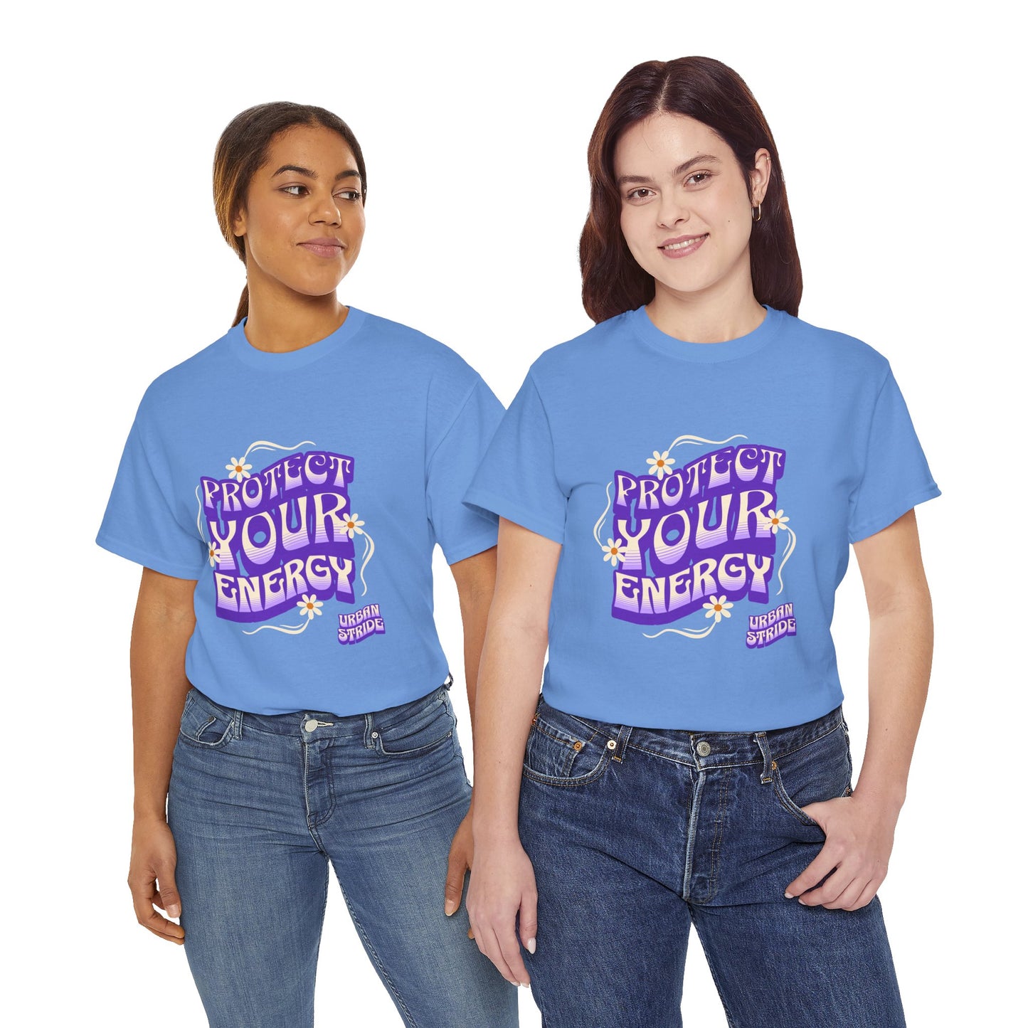 T-shirt con scritta "Protect your energy"