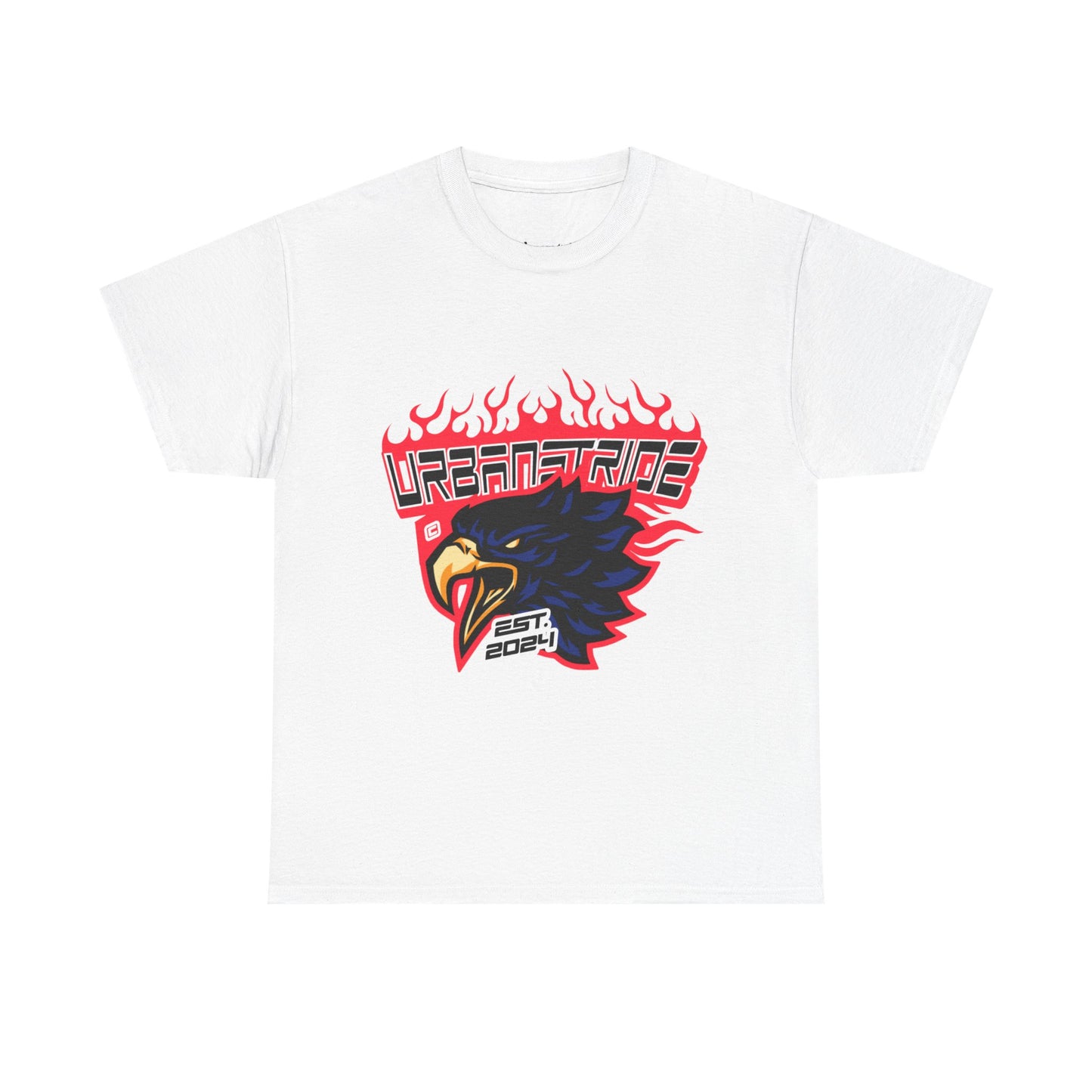 T-shirt con scritta "Urbanstride" e aquila