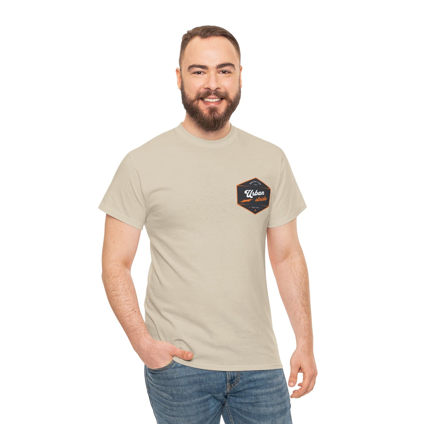 T-shirt Urban Stride® – Logo esagonale vintage in stile aviatore