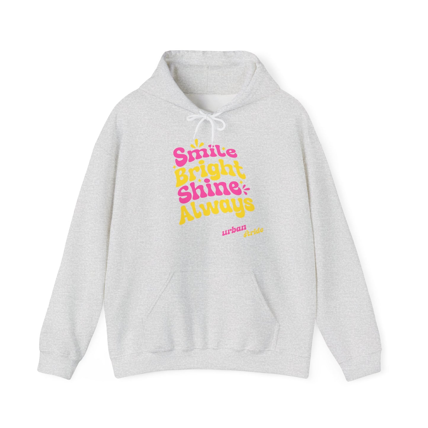 Felpa con scritta "Smile bright shine always"