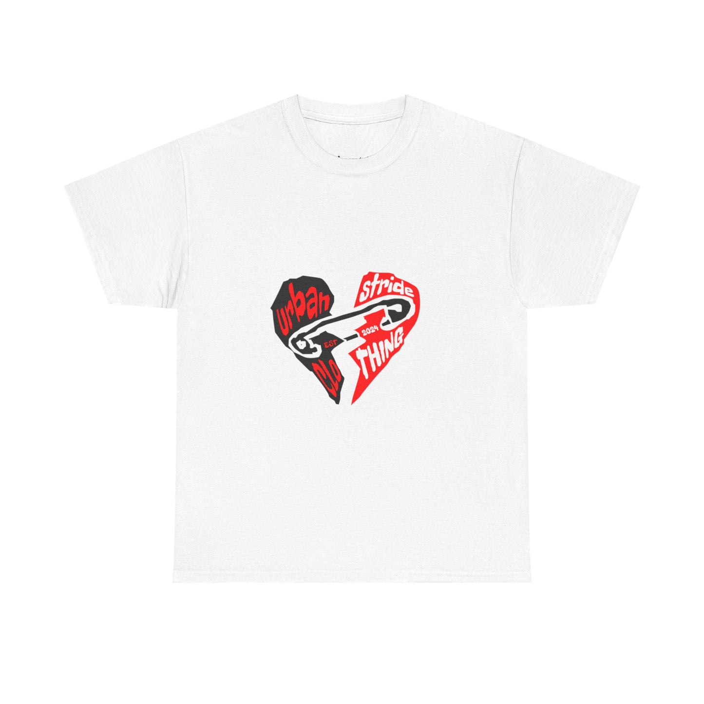 T-shirt con disegno cuore spezzato