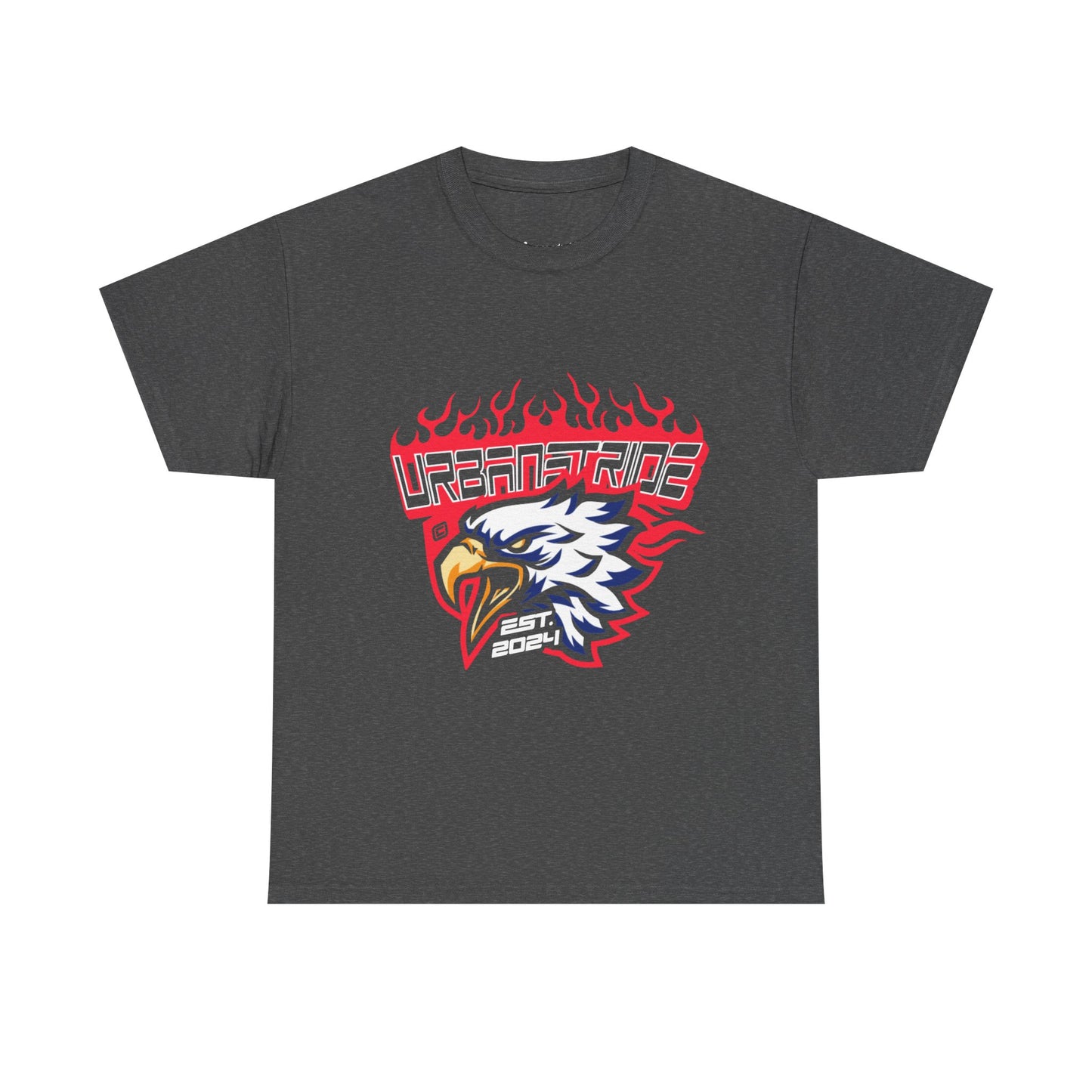 T-shirt con scritta "Urbanstride" e aquila