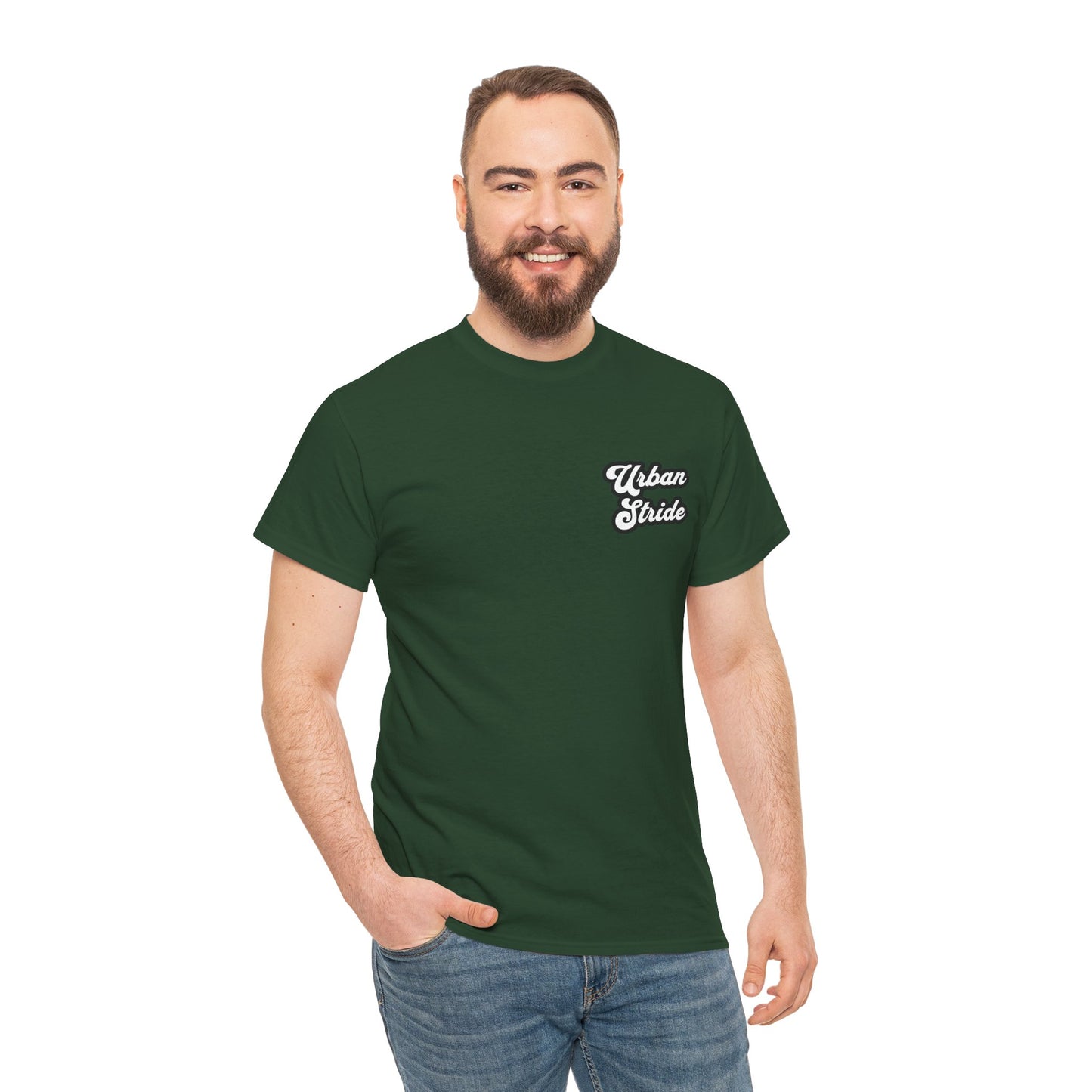 T-shirt con scritta "urbanstride " stile firma