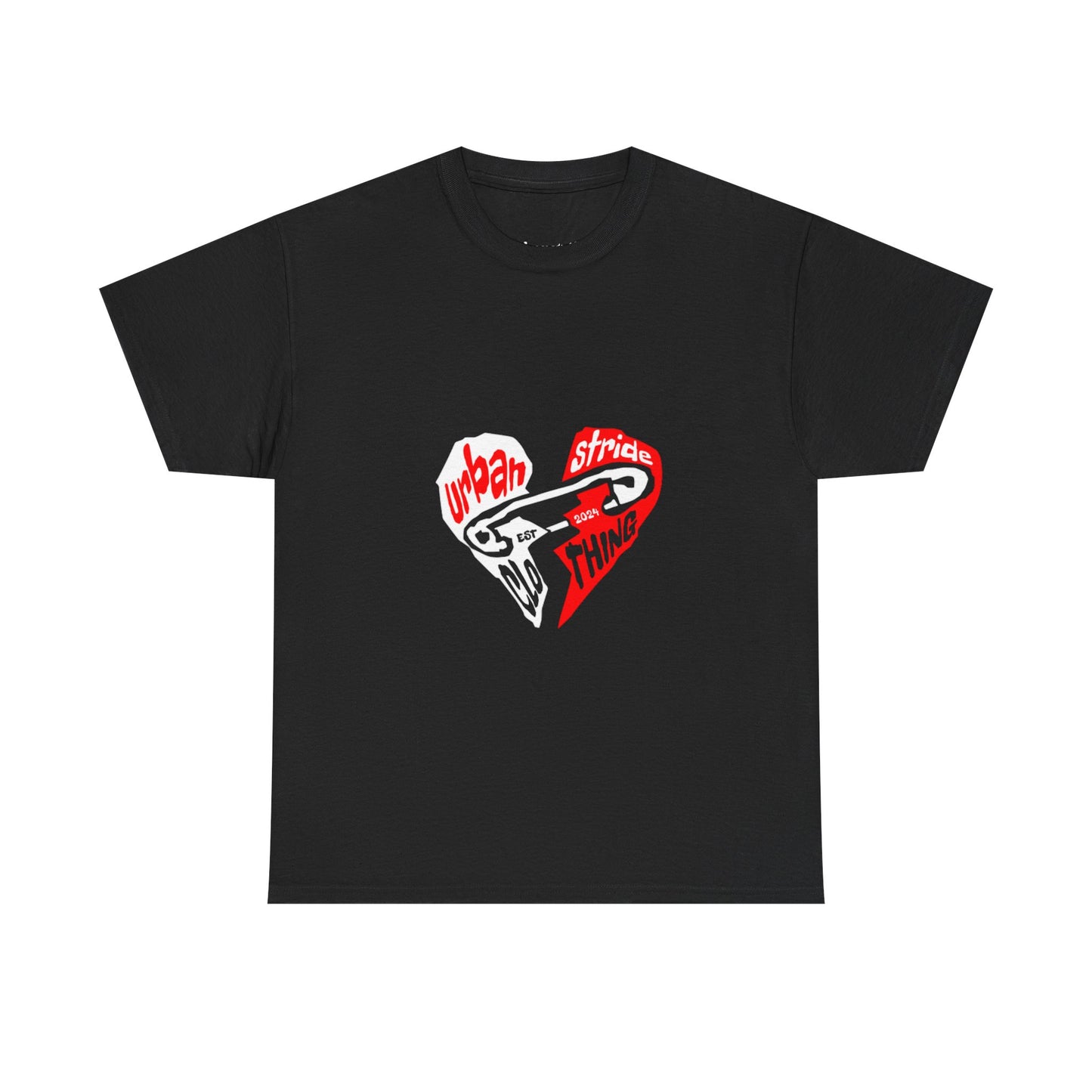T-shirt con disegno cuore spezzato
