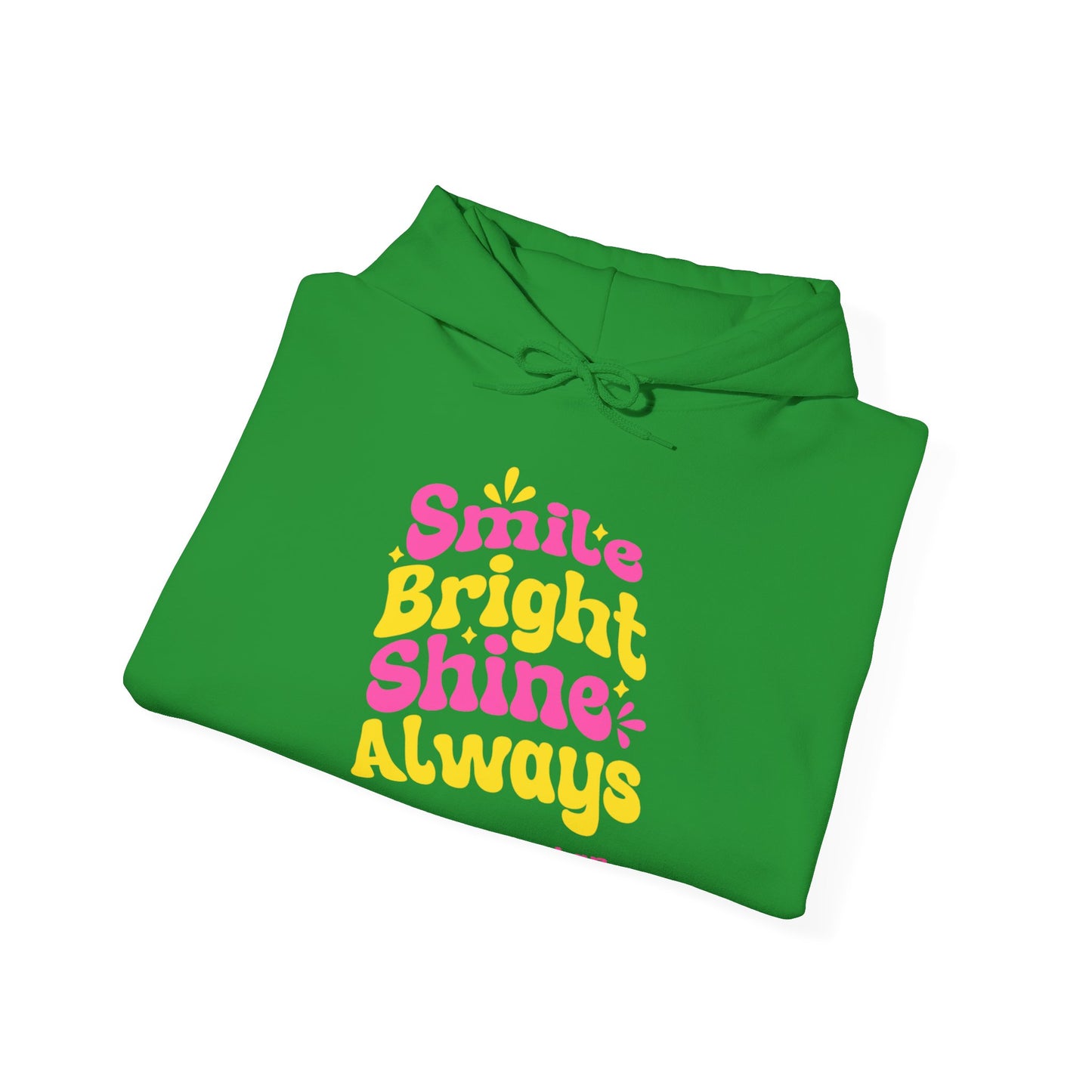 Felpa con scritta "Smile bright shine always"