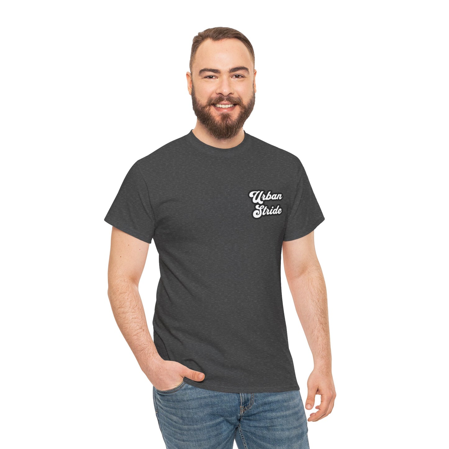 T-shirt con scritta "urbanstride " stile firma